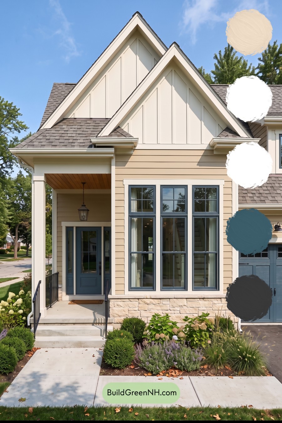 Modern Yellow House Exterior Color Scheme: Meadowlight Veranda