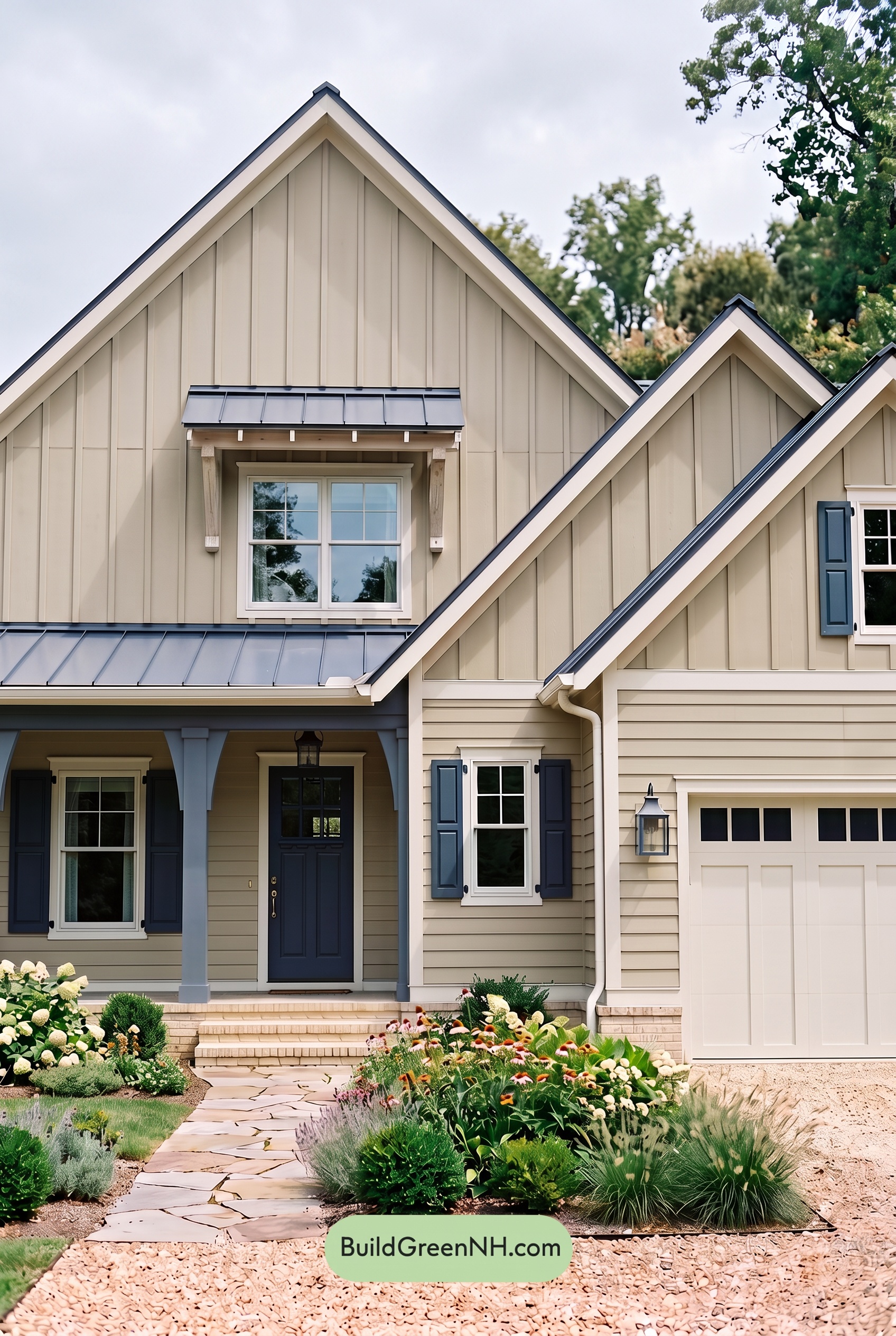 Modern Yellow House Exterior Color Scheme: Pale Gold Tide - Overcast