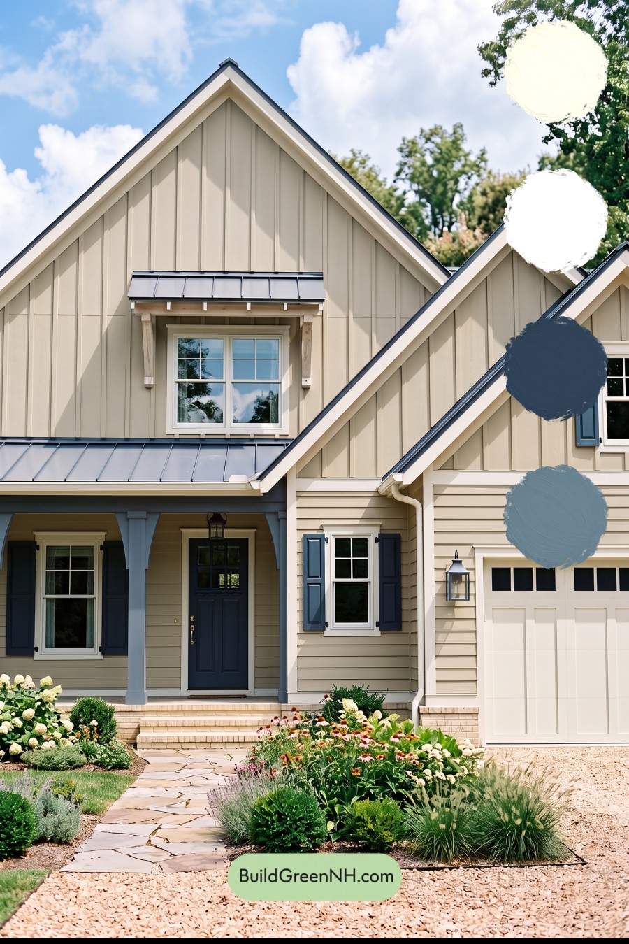 Modern Yellow House Exterior Color Scheme: Pale Gold Tide