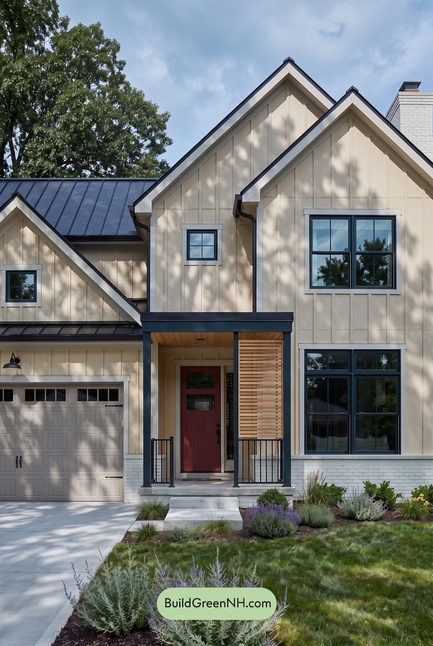Modern Yellow House Exterior Color Scheme: Primrose Forge Gable - Shade