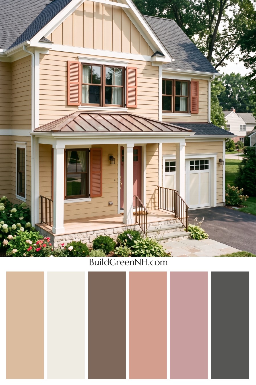 Modern Yellow House Exterior Color Scheme: Sunlit Shutterline