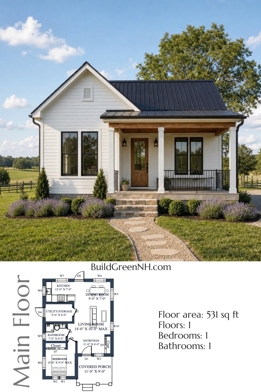 Cedarcrest Farm Cottage Floor Plan