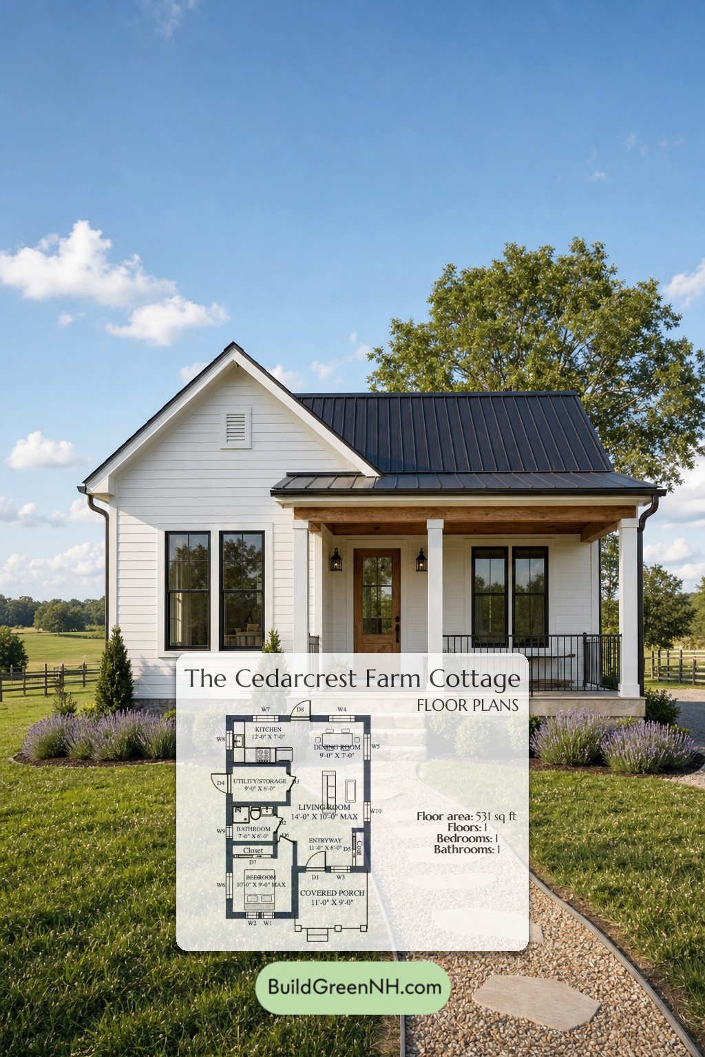 Cedarcrest Farm Cottage Floor Plan