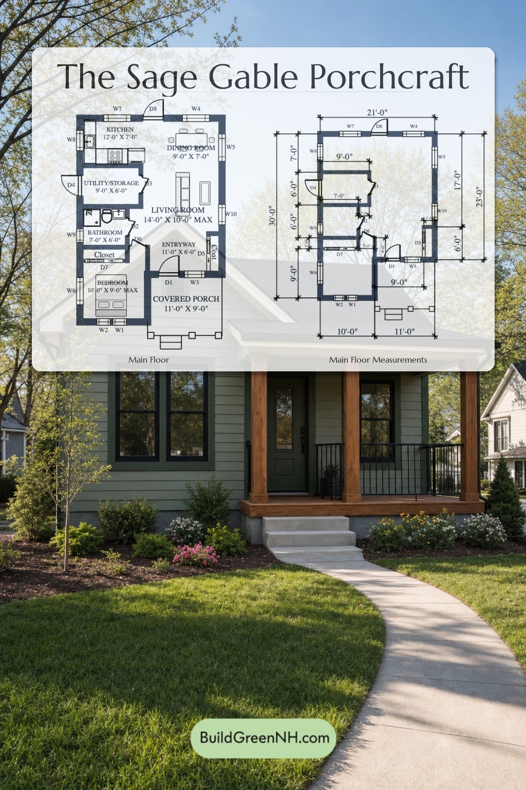 Sage Gable Porchcraft Floor Plan