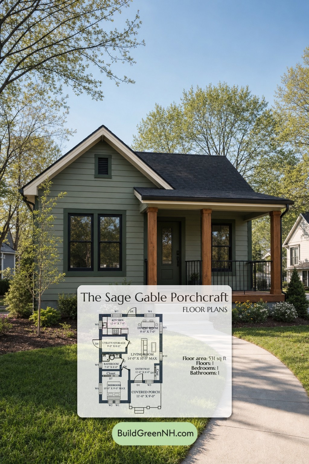 Sage Gable Porchcraft Floor Plan