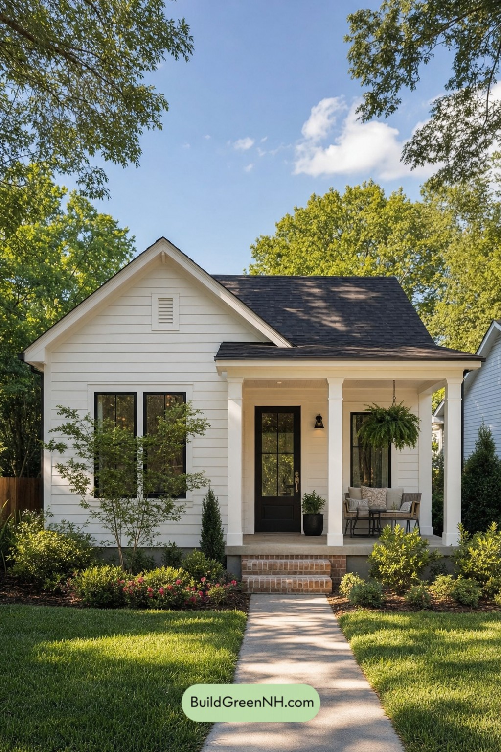 531 sq. ft., 1 Bed, 1 Bath, Single Floor Cottage House Floor Plans: Gablewood Quiet Cottage