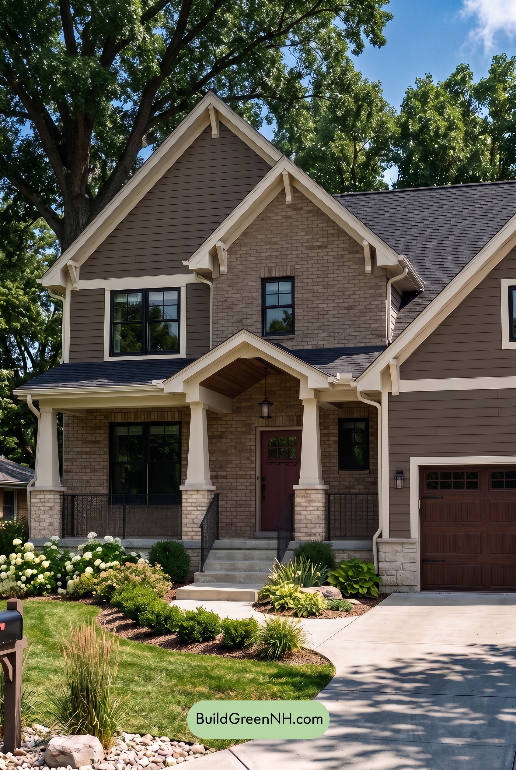 Beige Brick House Exterior Color Scheme: Cocoa Lantern Welcome - Shade