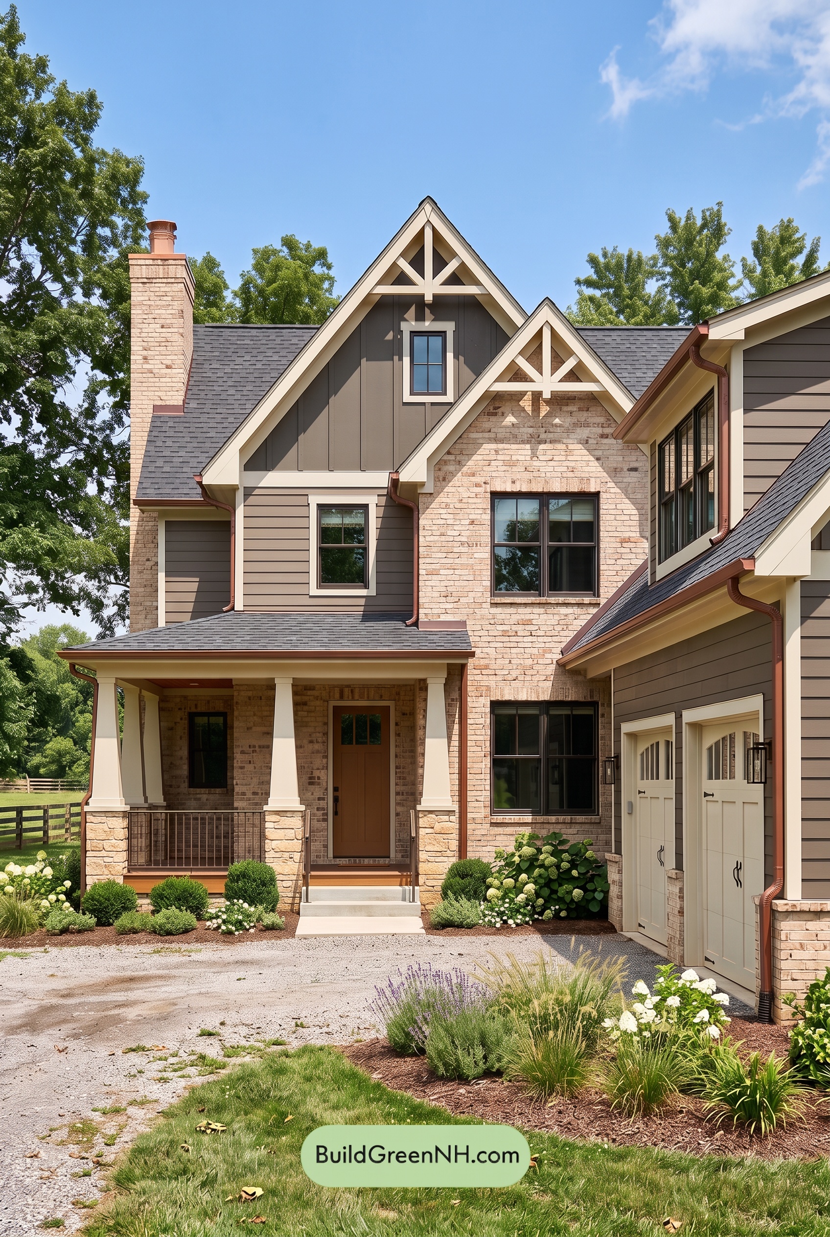 Beige Brick House Exterior Color Scheme: Mocha Fieldlight