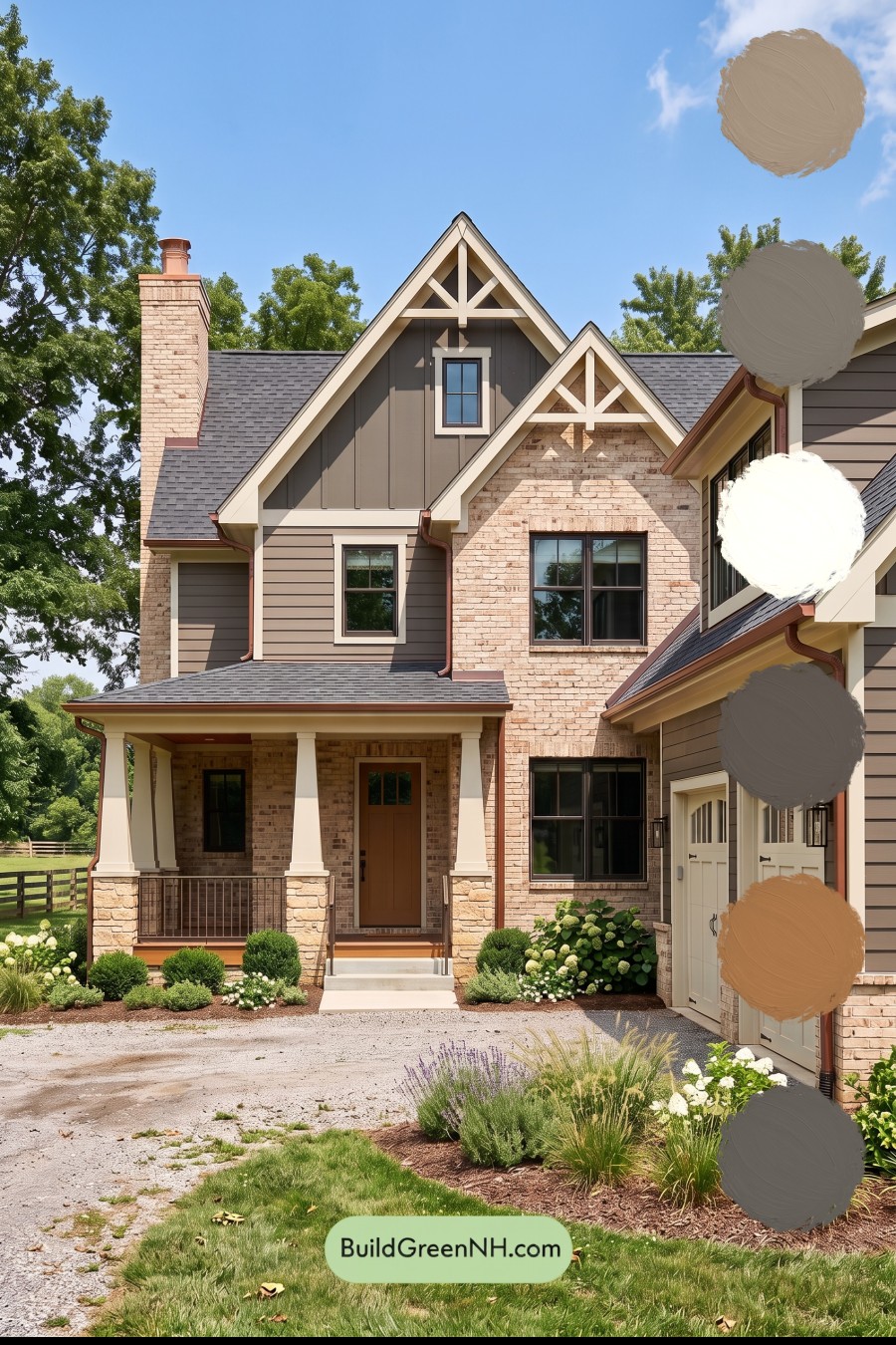 Beige Brick House Exterior Color Scheme: Mocha Fieldlight