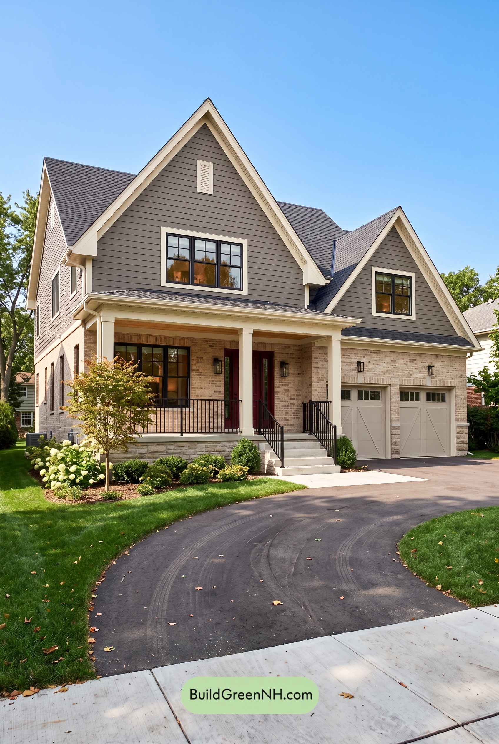 Beige Brick House Exterior Color Scheme: Taupe Ember Welcome