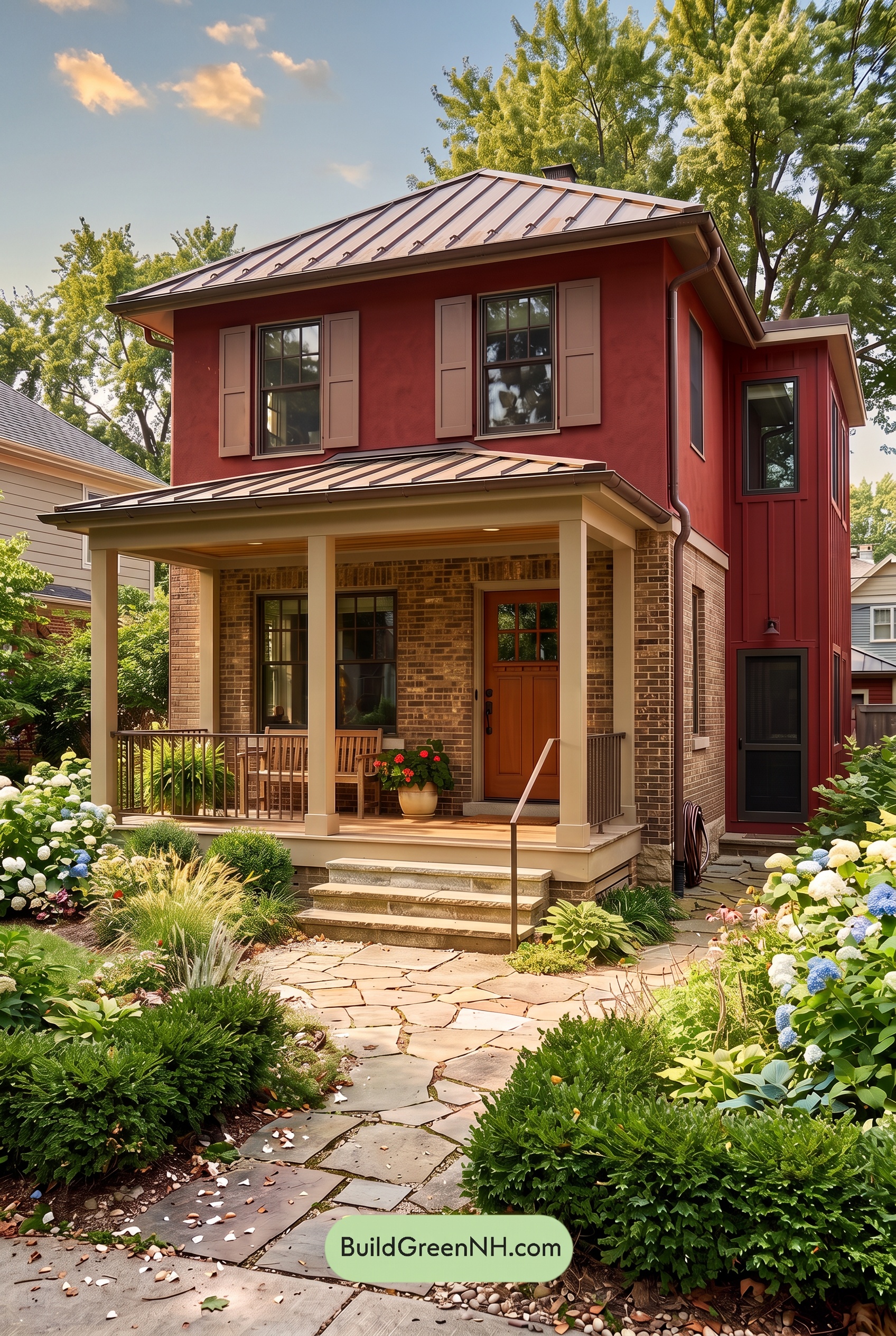 Brown Brick House Exterior Color Scheme: Cardinal Masonry - Golden Hour