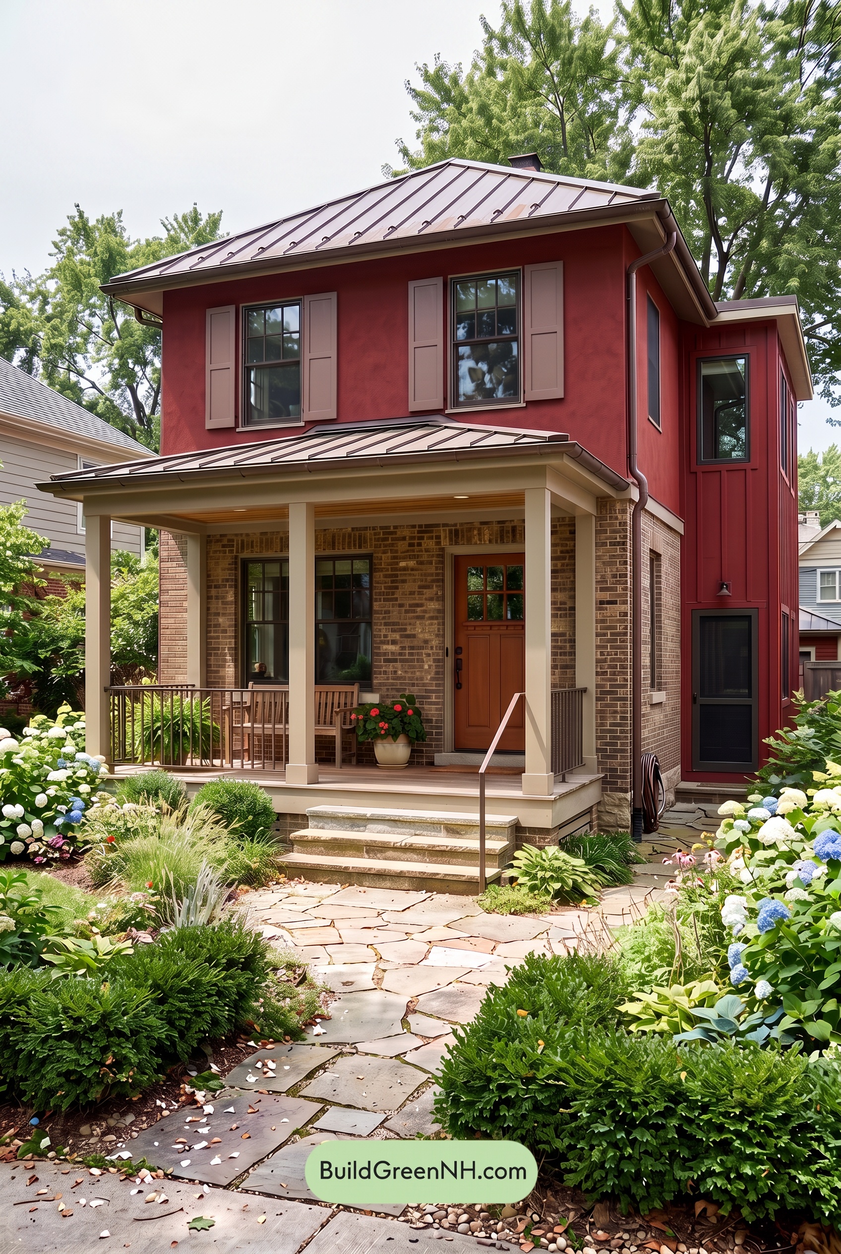 Brown Brick House Exterior Color Scheme: Cardinal Masonry - Overcast