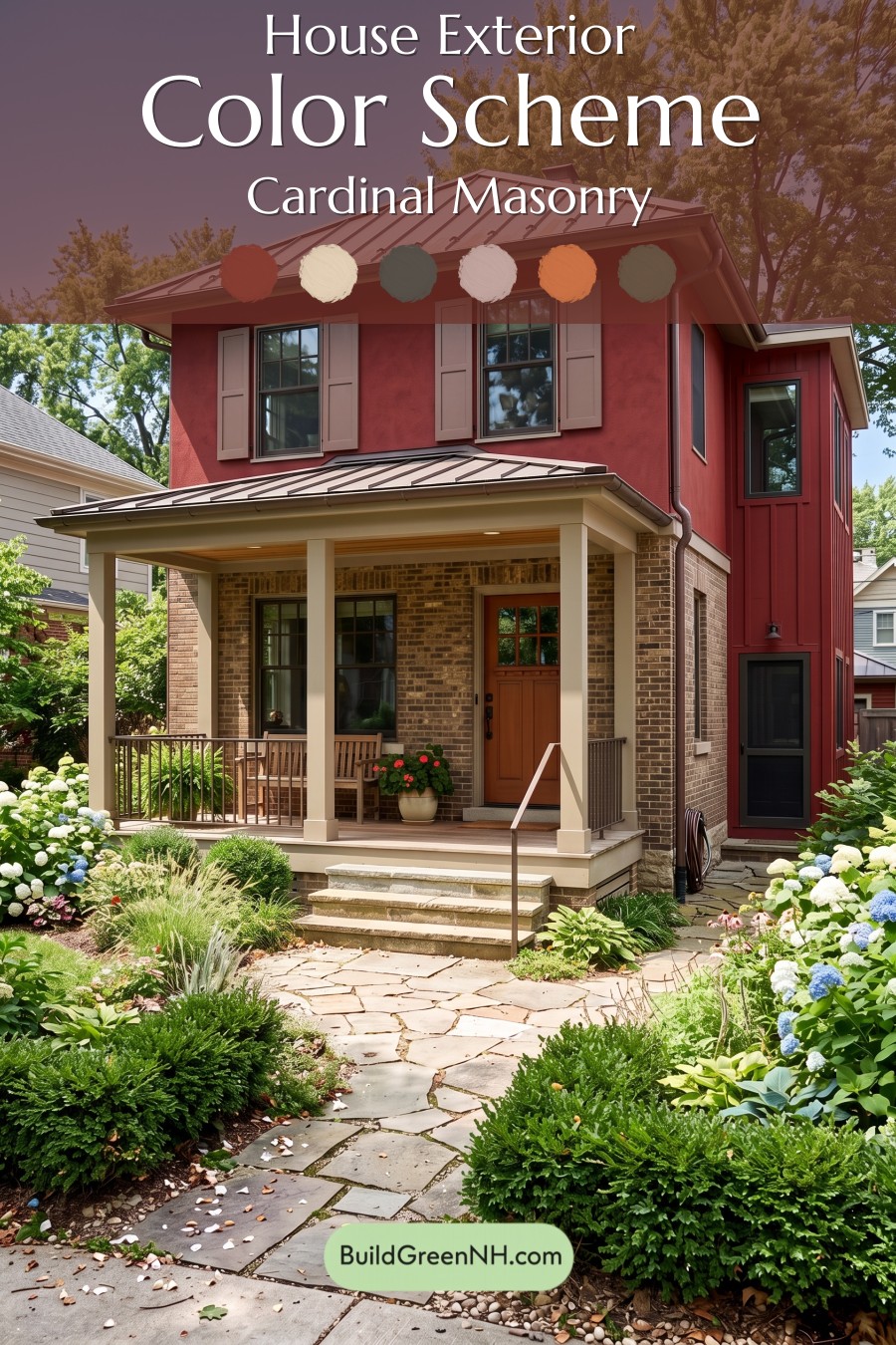 Brown Brick House Exterior Color Scheme: Cardinal Masonry
