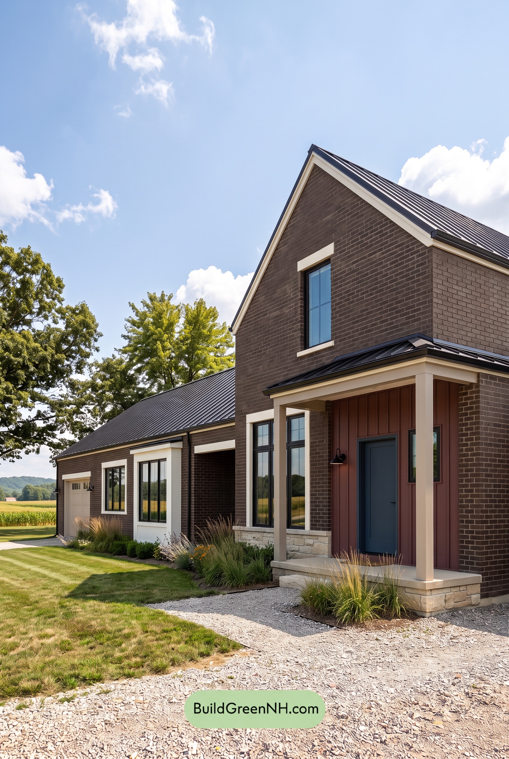 Brown Brick House Exterior Color Scheme: Mocha Fieldhouse
