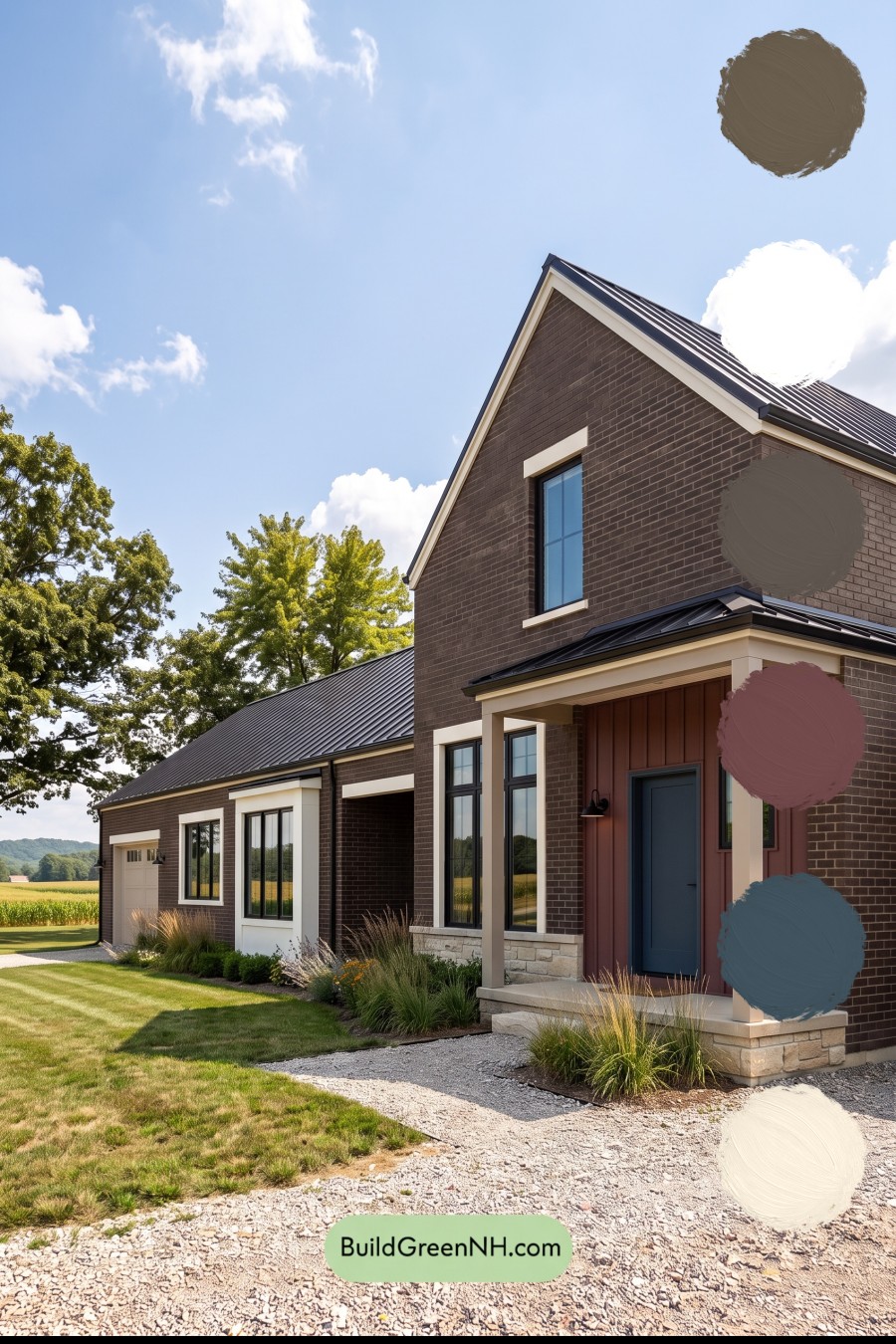 Brown Brick House Exterior Color Scheme: Mocha Fieldhouse