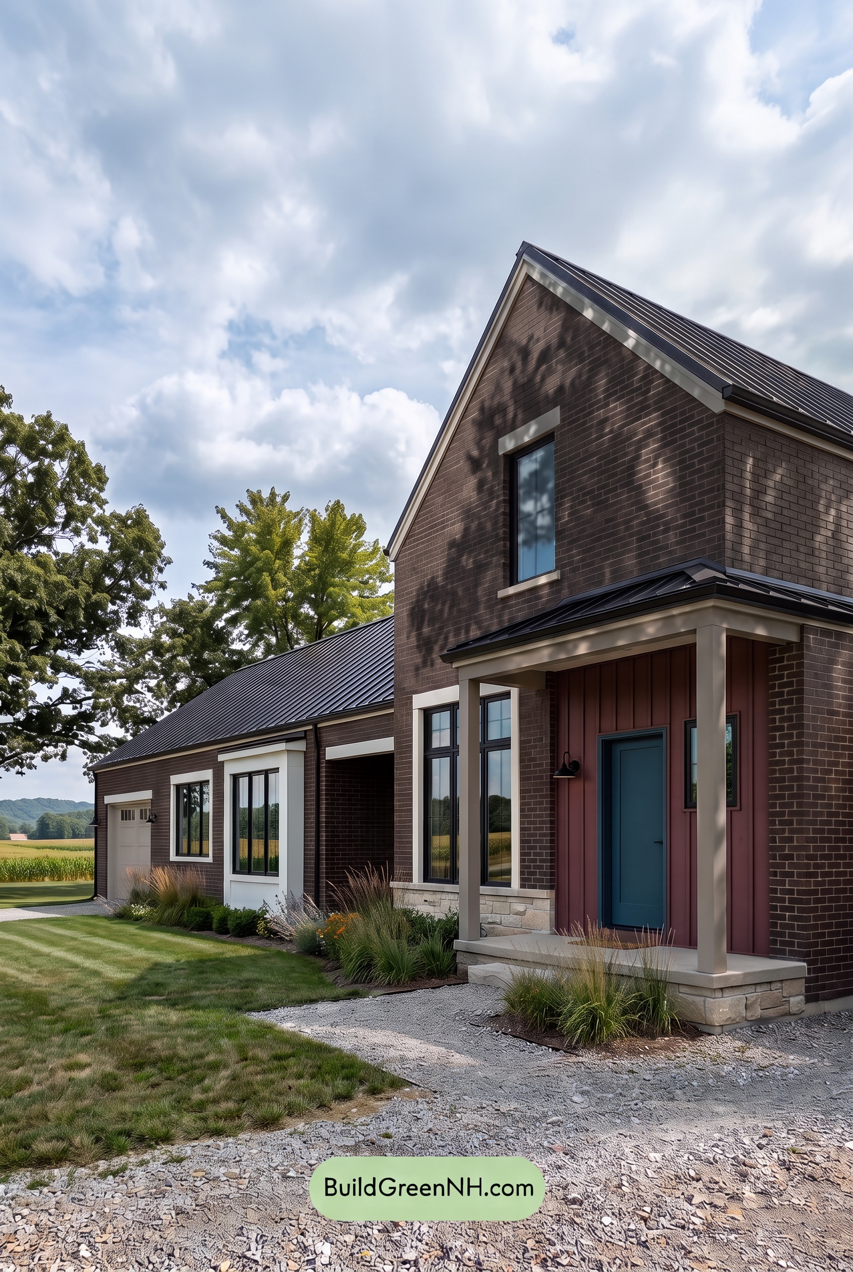 Brown Brick House Exterior Color Scheme: Mocha Fieldhouse - Shade