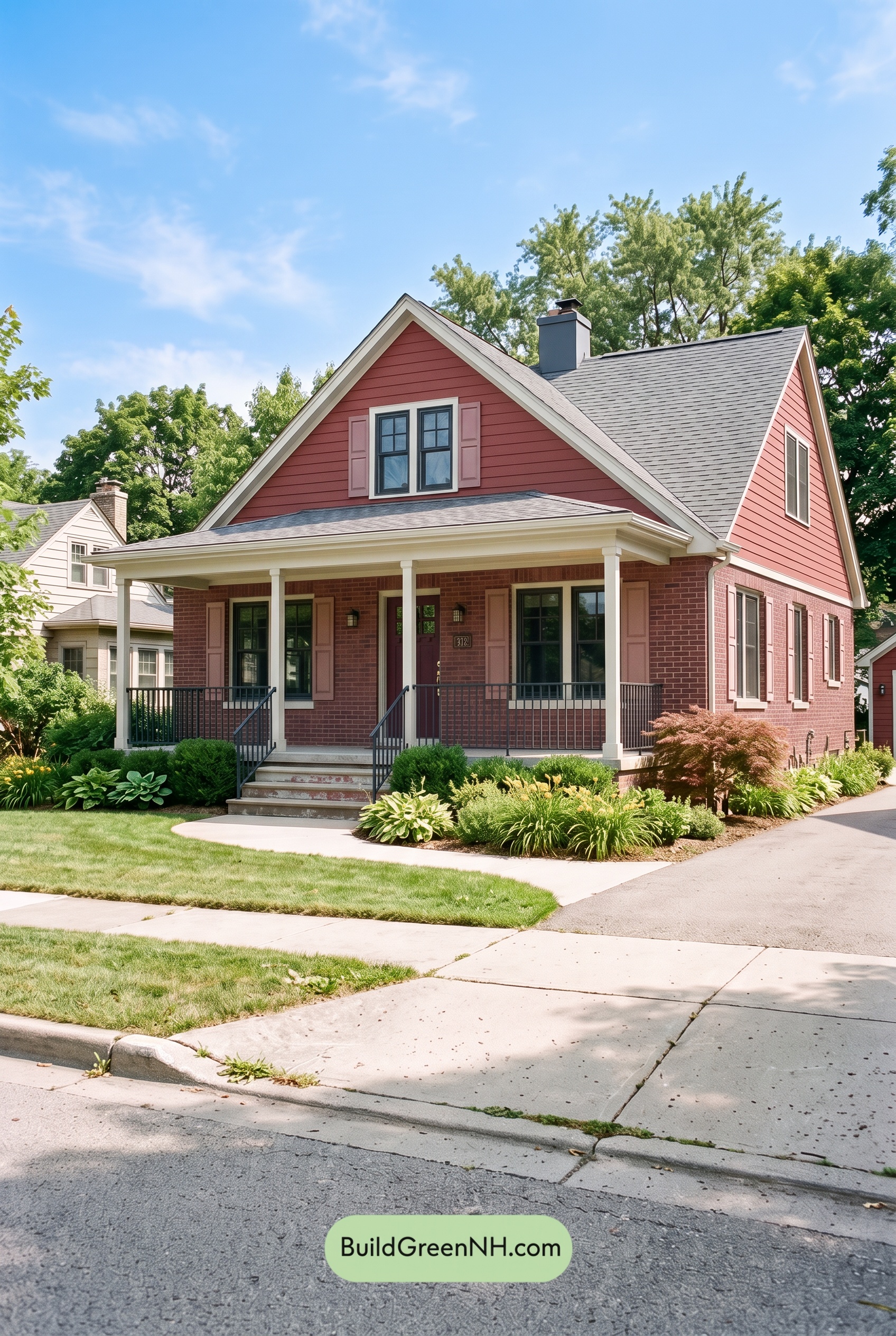 Brown Brick House Exterior Color Scheme: Rouge Cornerstone
