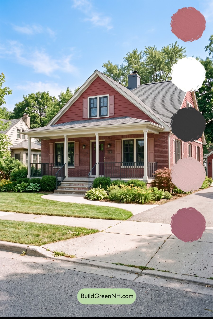 Brown Brick House Exterior Color Scheme: Rouge Cornerstone