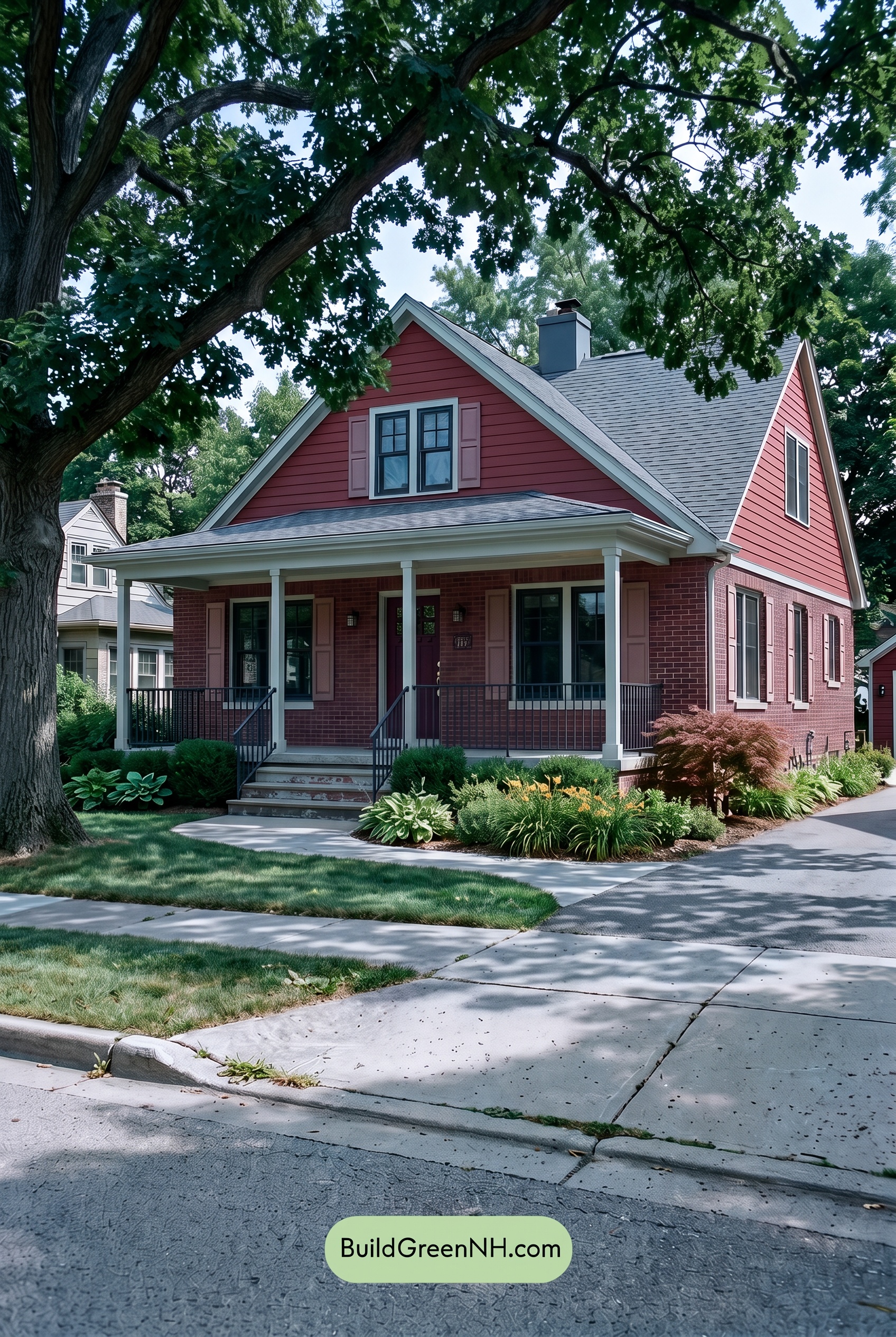 Brown Brick House Exterior Color Scheme: Rouge Cornerstone - Shade