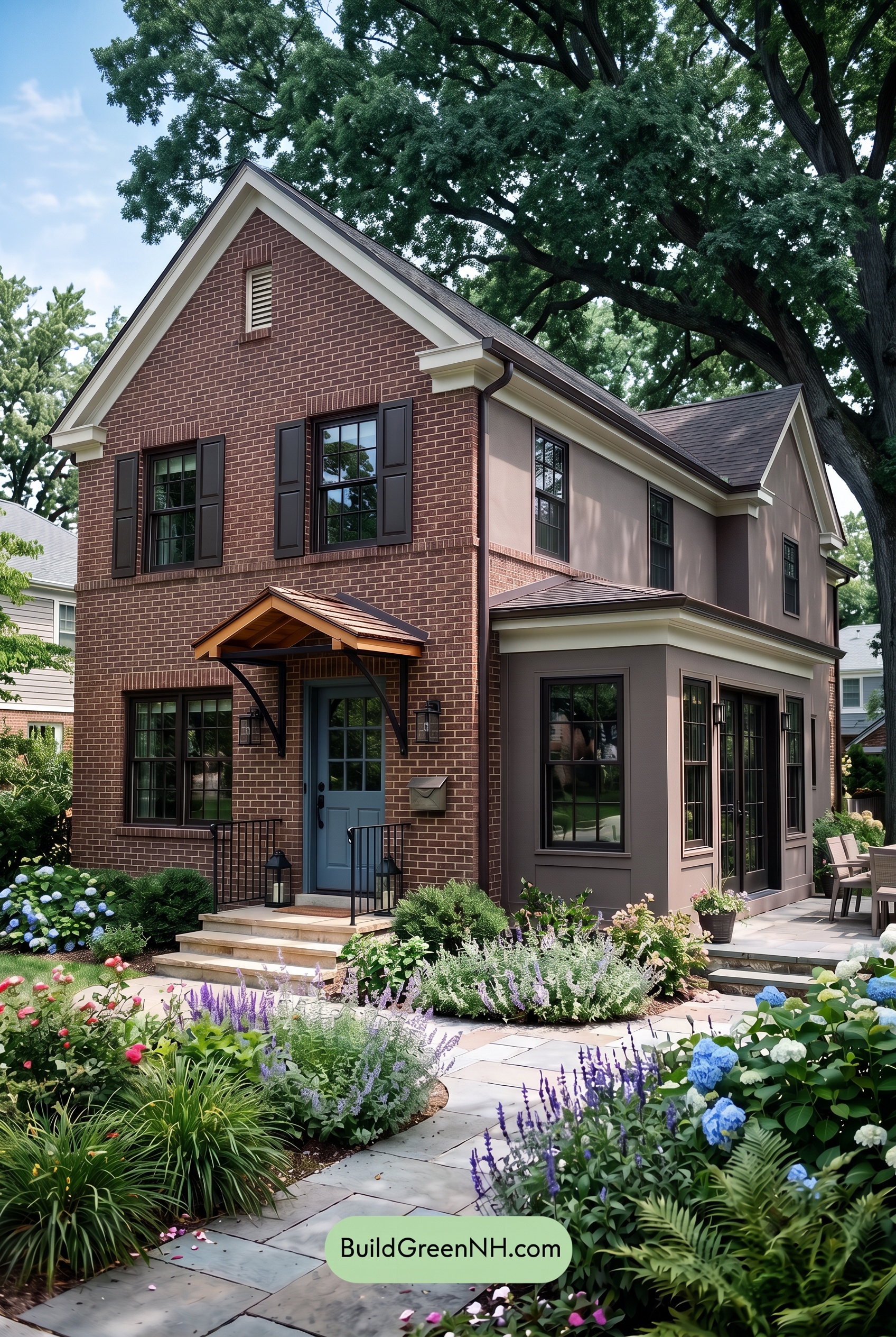 Brown Brick House Exterior Color Scheme: Russet Tempo - Shade