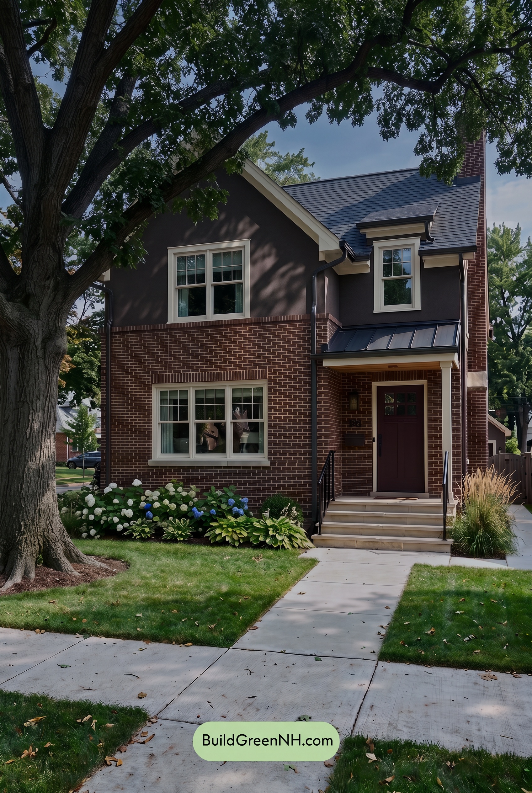 Brown Brick House Exterior Color Scheme: Umber Cadence - Shade