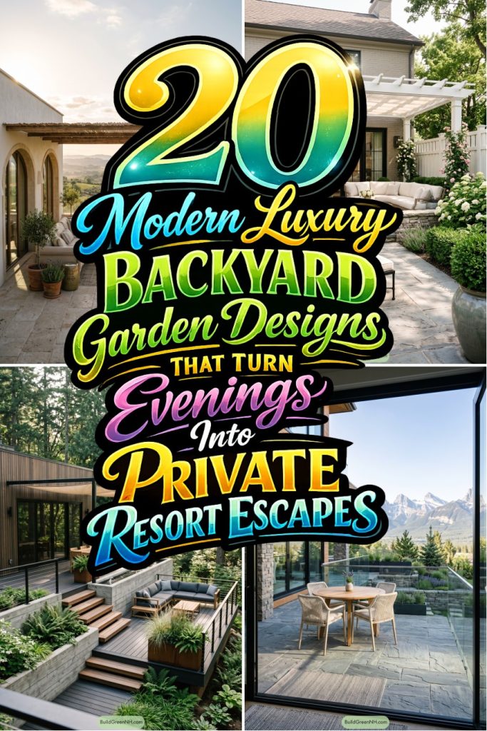 20 Modern Luxury Backyard Garden Designs That Turn Evenings Into Private Resort Escapes