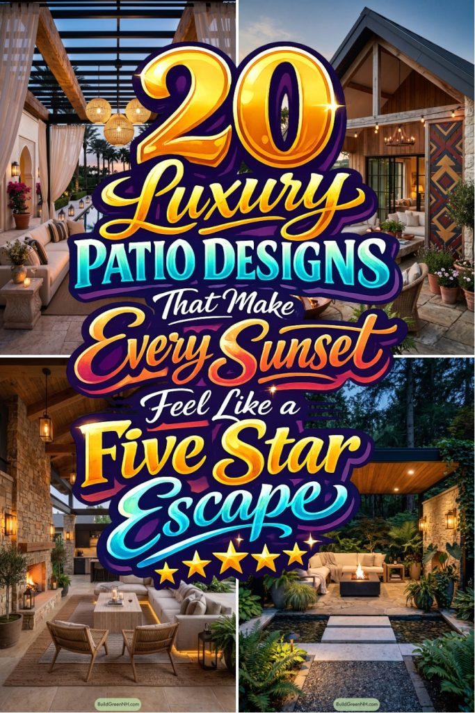 20 Luxury Patio Designs That Make Every Sunset Feel Like a Five Star Escape