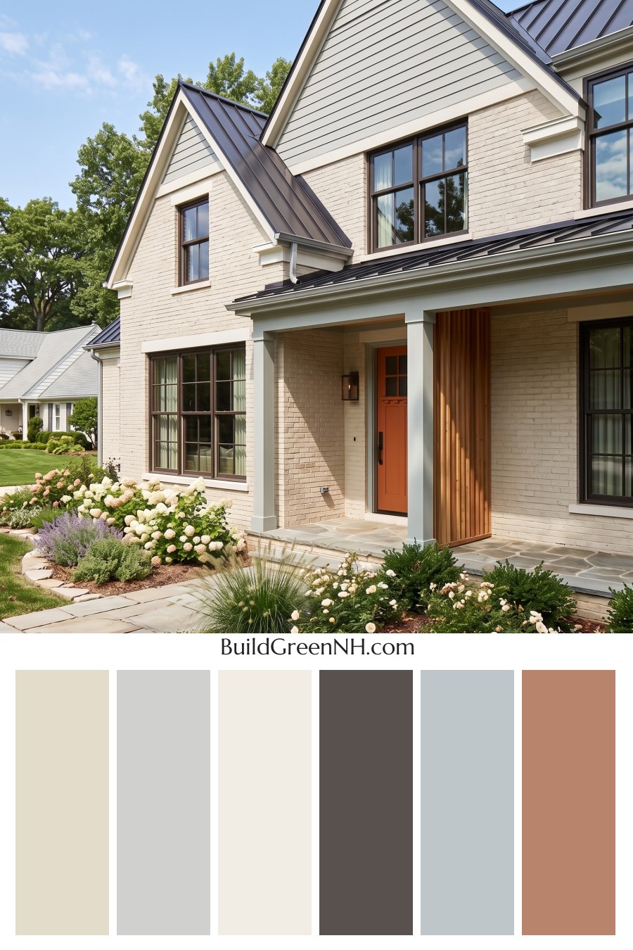 Cream Brick House Exterior Color Scheme: Ashwood Threshold