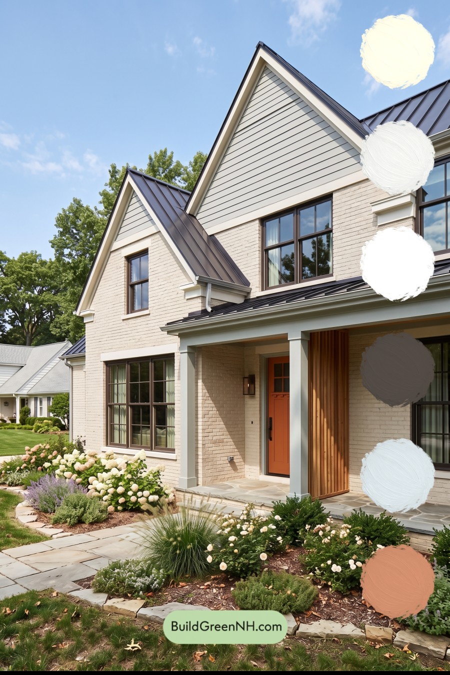Cream Brick House Exterior Color Scheme: Ashwood Threshold