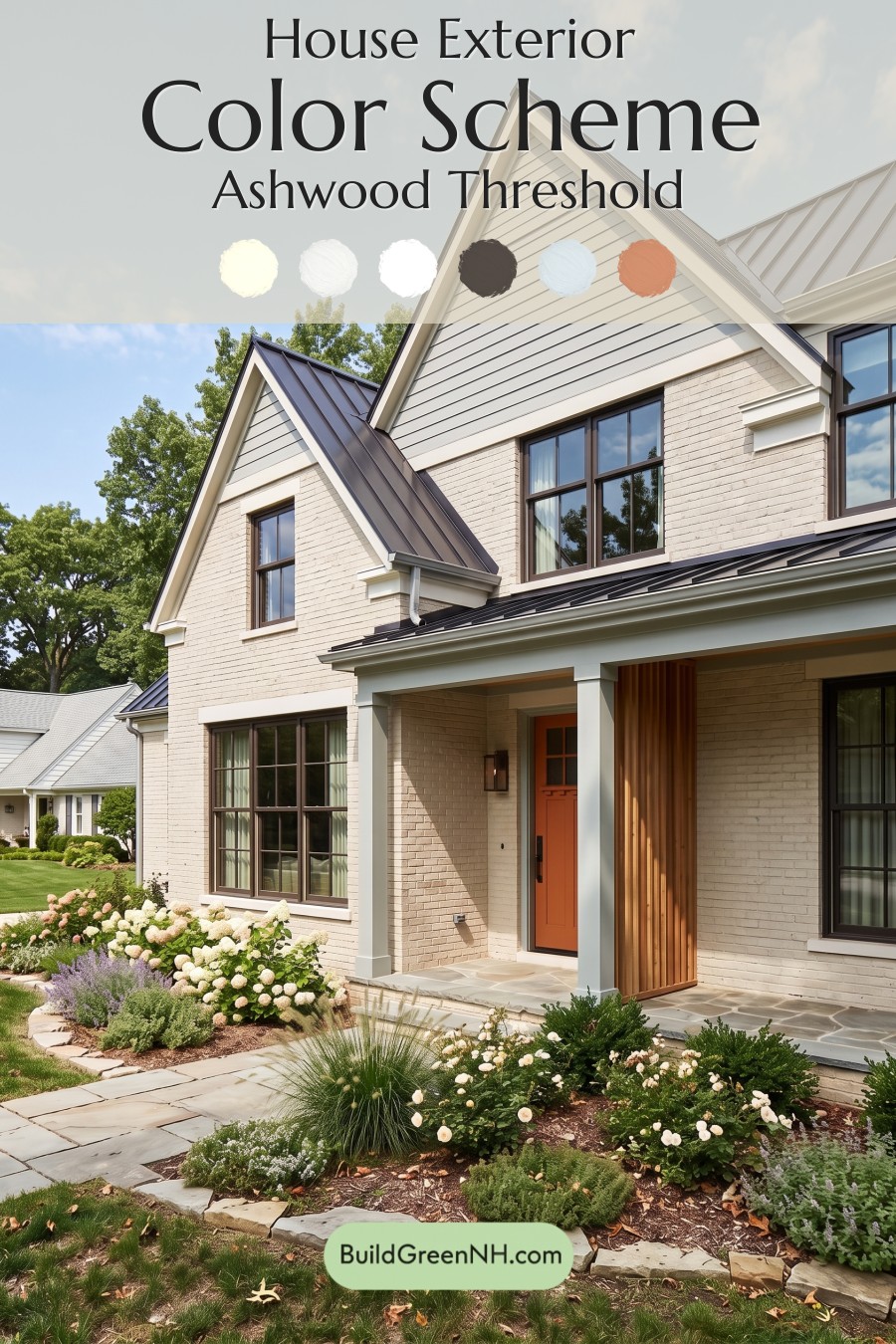 Cream Brick House Exterior Color Scheme: Ashwood Threshold