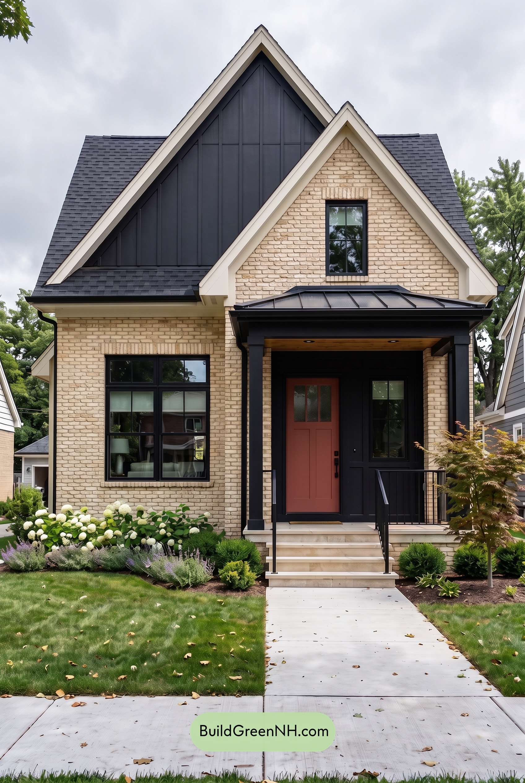 Cream Brick House Exterior Color Scheme: Cream Ink Reverie - Overcast