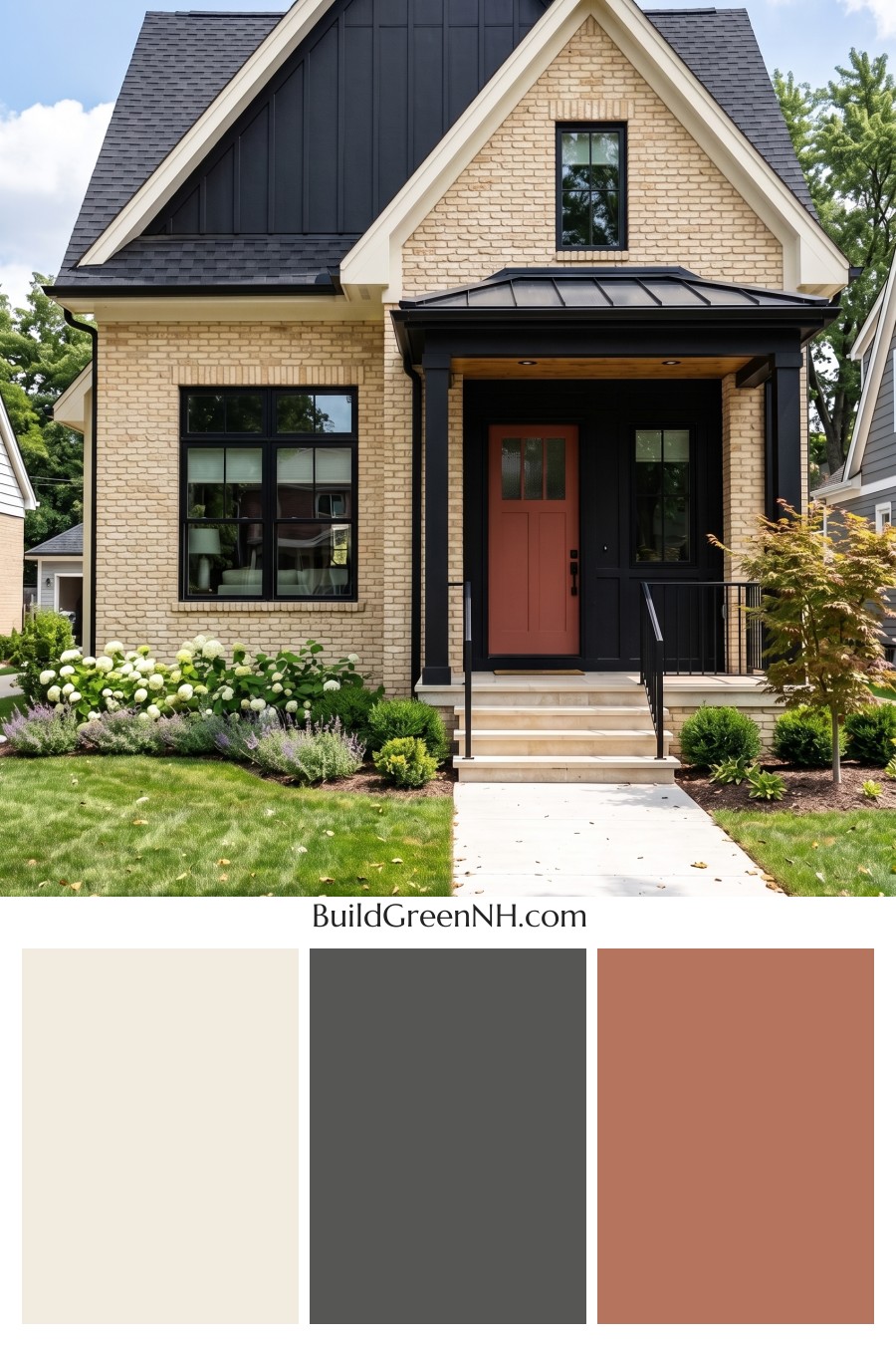 Cream Brick House Exterior Color Scheme: Cream Ink Reverie