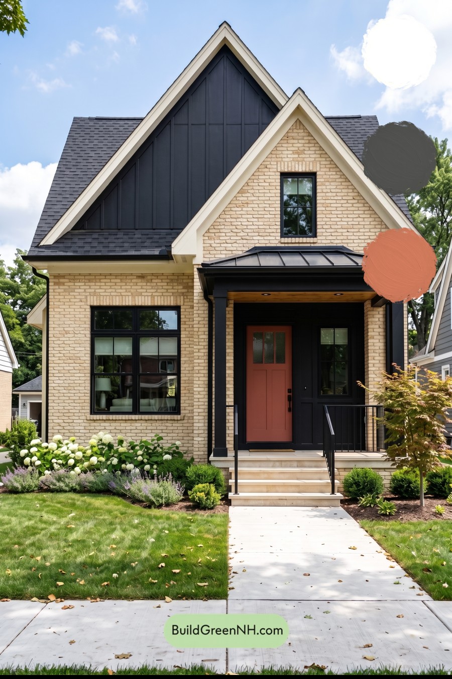 Cream Brick House Exterior Color Scheme: Cream Ink Reverie