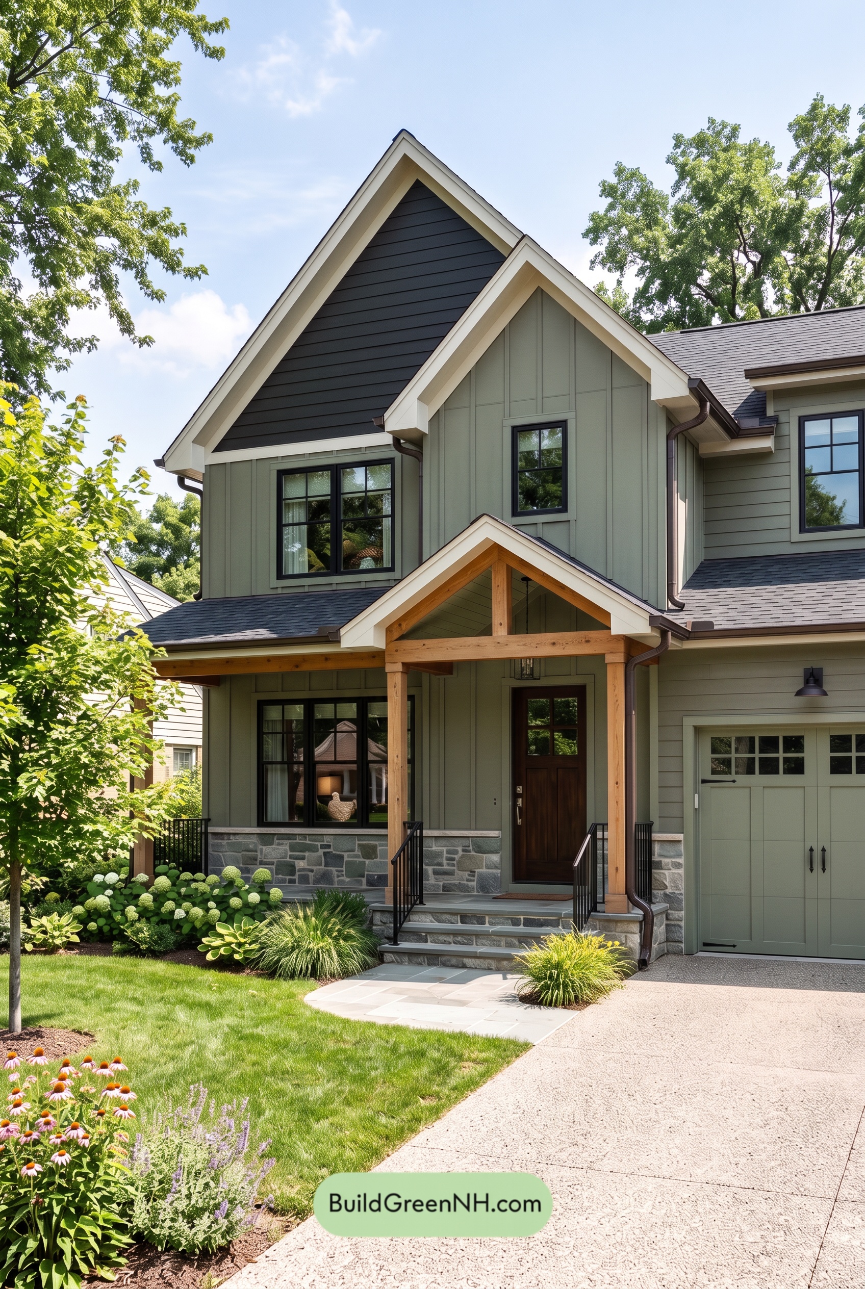 Dark Charcoal House Exterior Color Scheme: Charcoal Moss Reverie