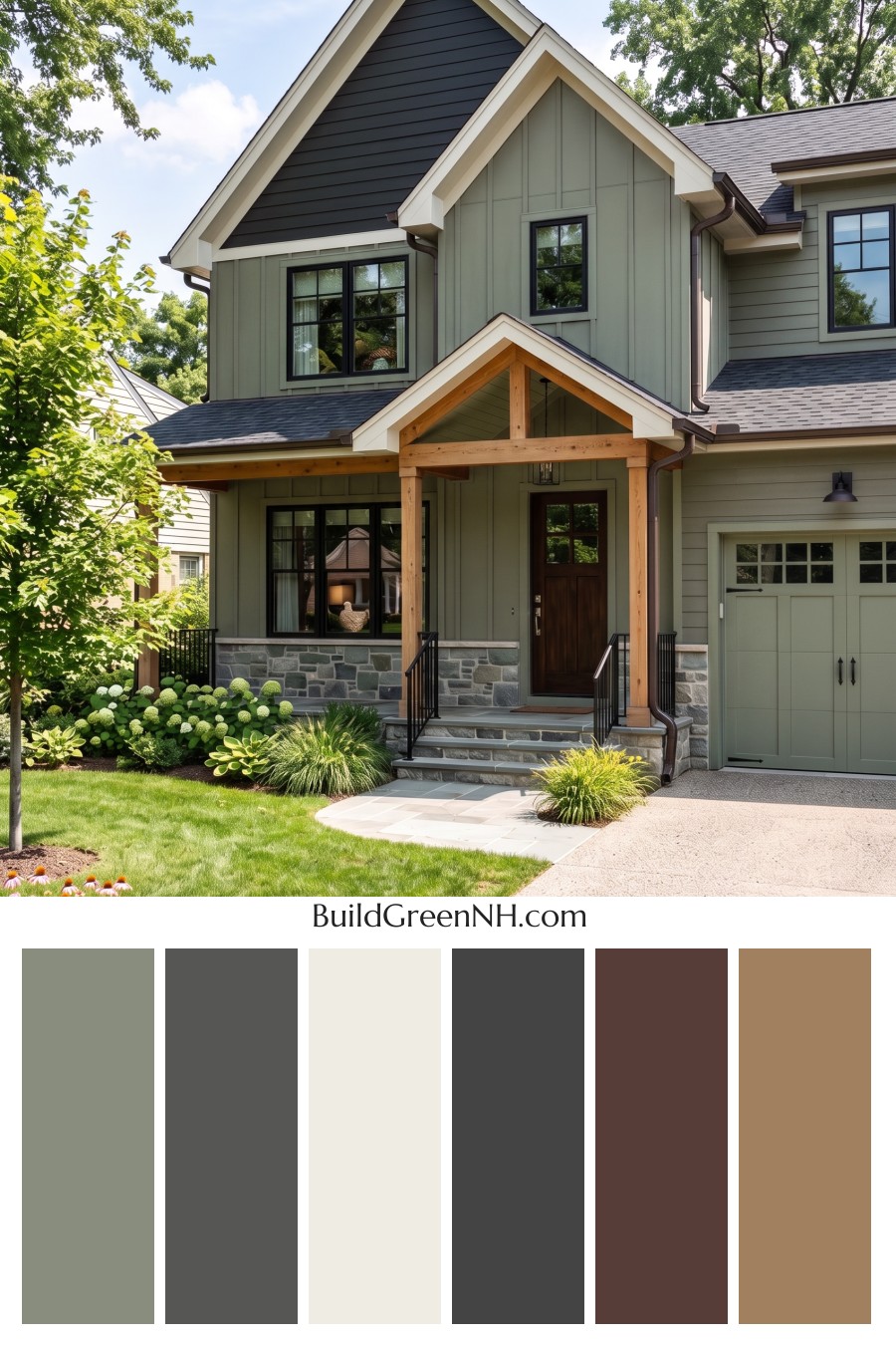Dark Charcoal House Exterior Color Scheme: Charcoal Moss Reverie