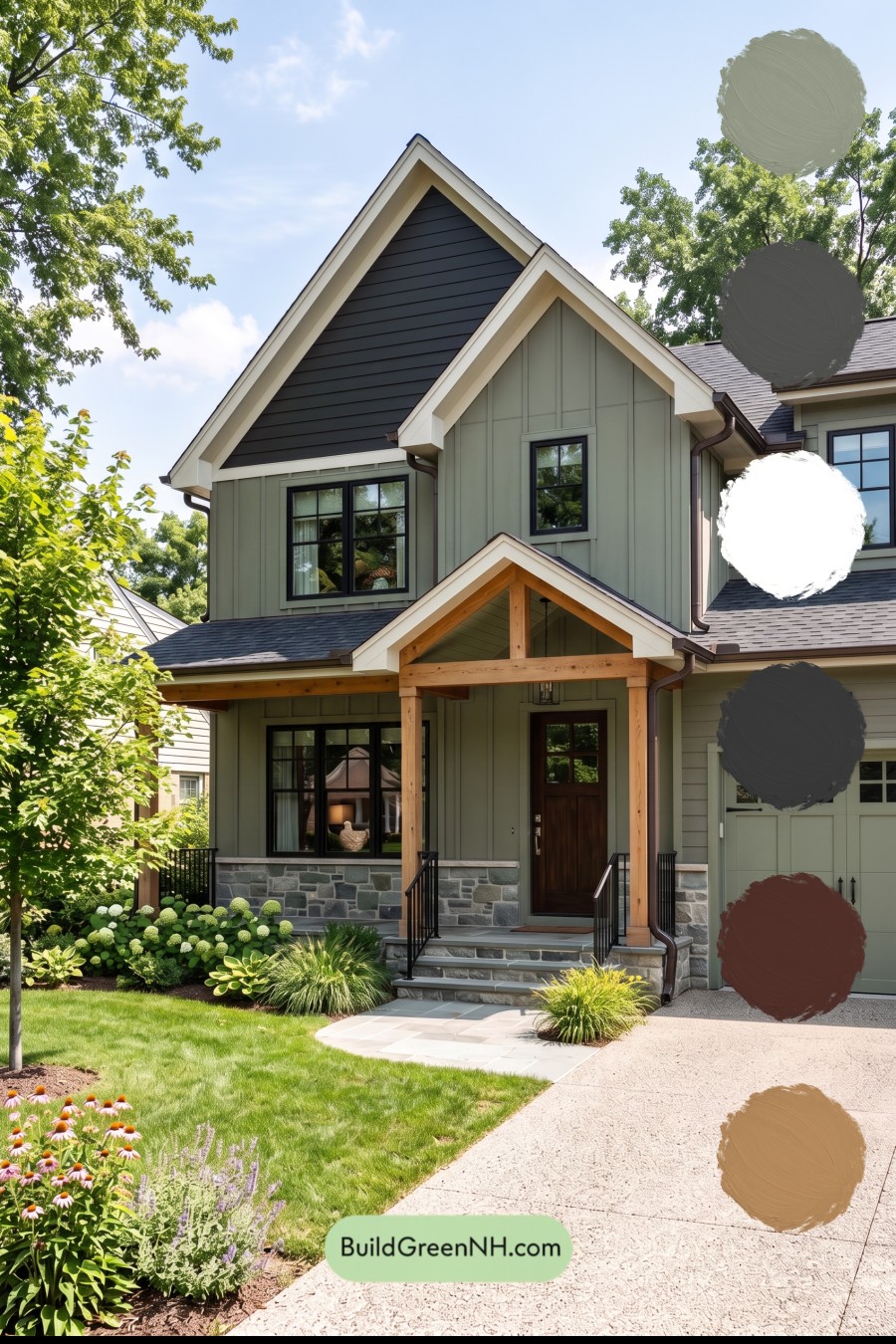 Dark Charcoal House Exterior Color Scheme: Charcoal Moss Reverie