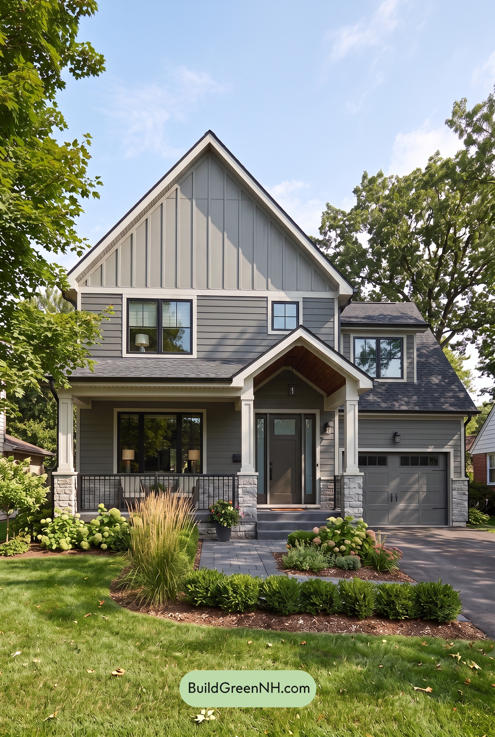 Dark Charcoal House Exterior Color Scheme: Cinder Veil
