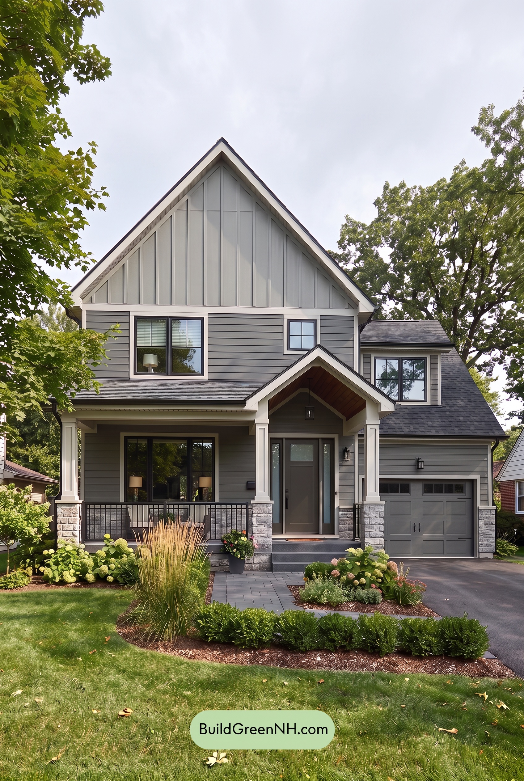 Dark Charcoal House Exterior Color Scheme: Cinder Veil - Overcast