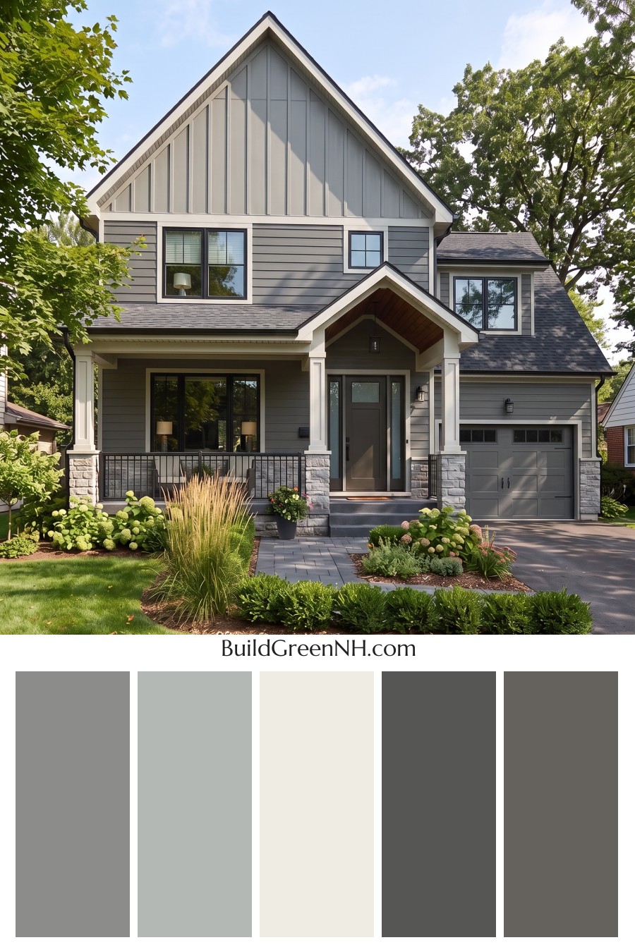 Dark Charcoal House Exterior Color Scheme: Cinder Veil