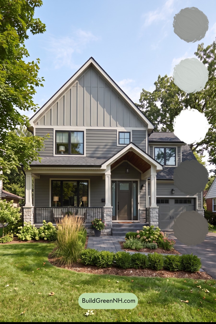Dark Charcoal House Exterior Color Scheme: Cinder Veil