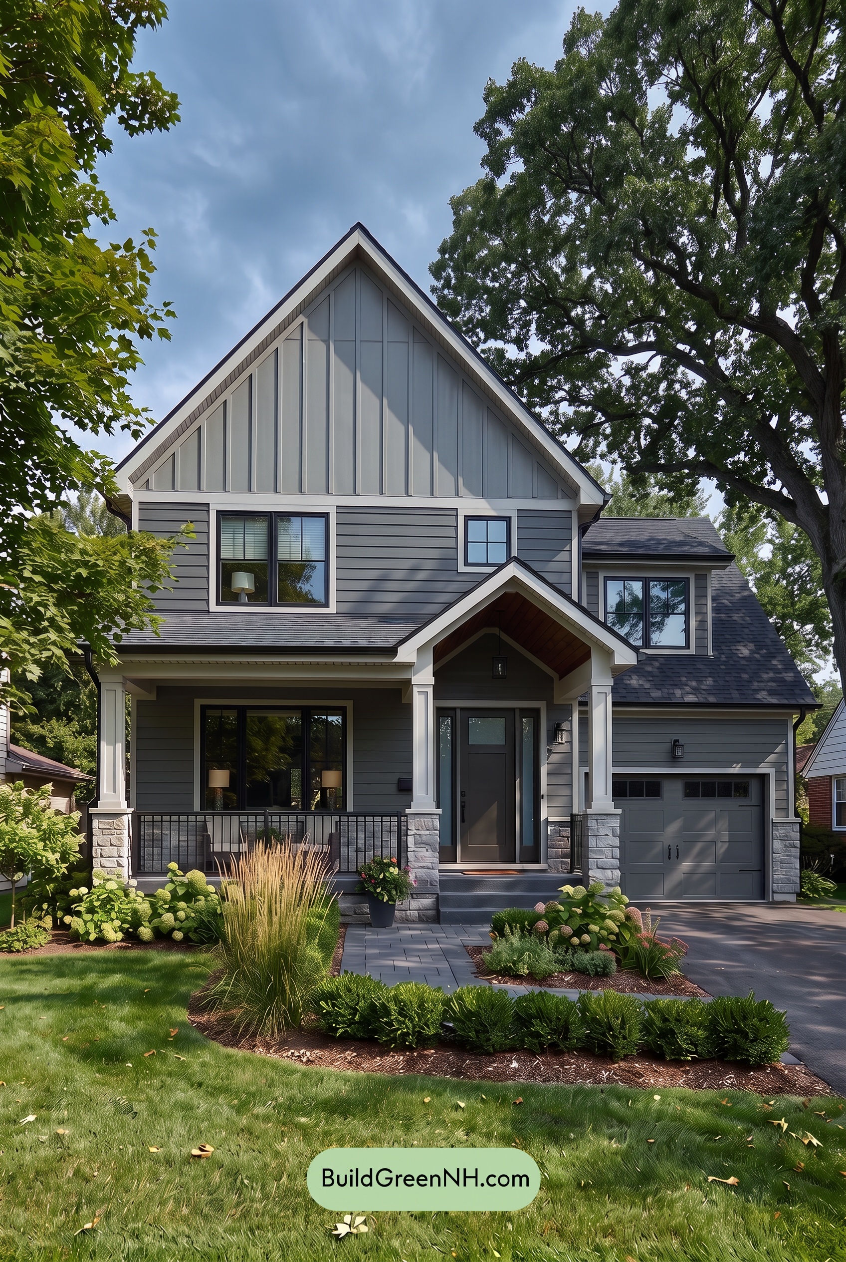 Dark Charcoal House Exterior Color Scheme: Cinder Veil - Shade