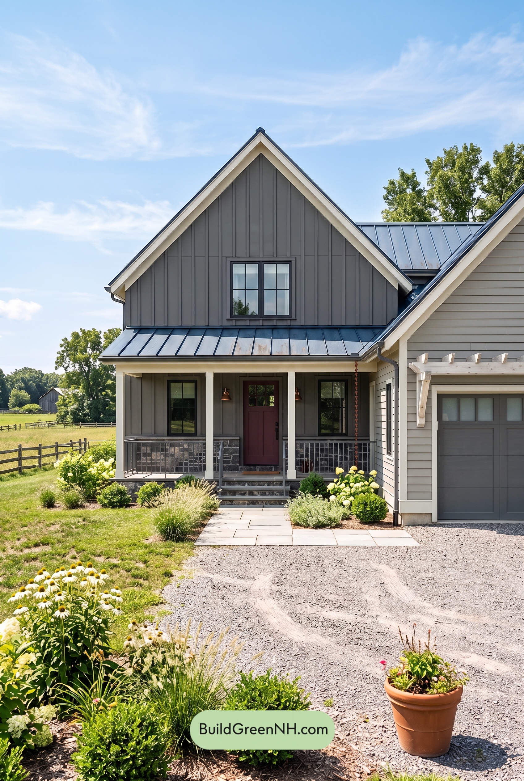 Dark Charcoal House Exterior Color Scheme: Graphite Bloom