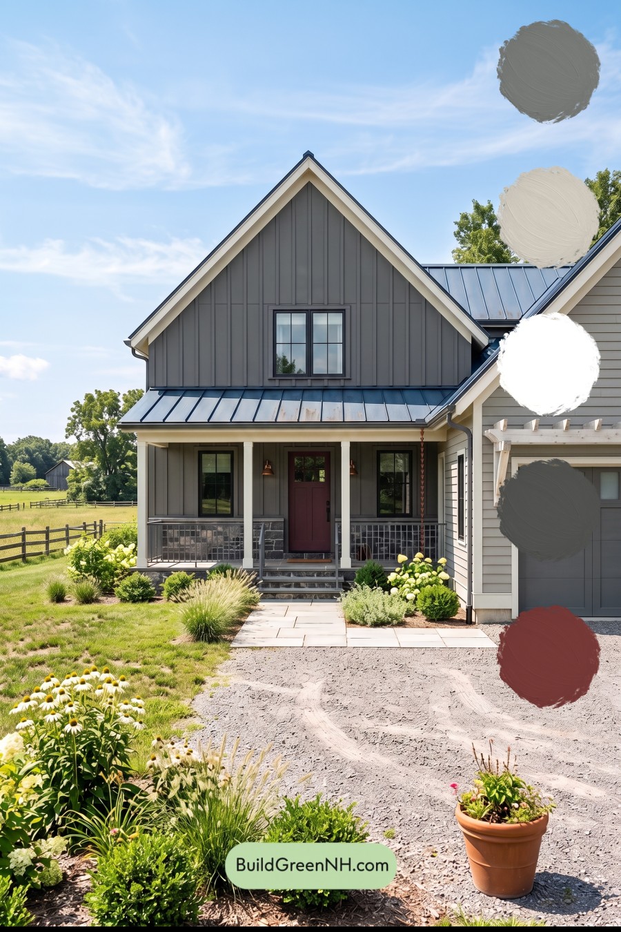 Dark Charcoal House Exterior Color Scheme: Graphite Bloom