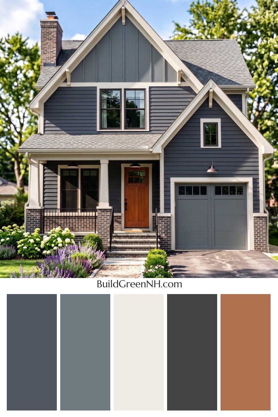 Dark Charcoal House Exterior Color Scheme: Iron Ember