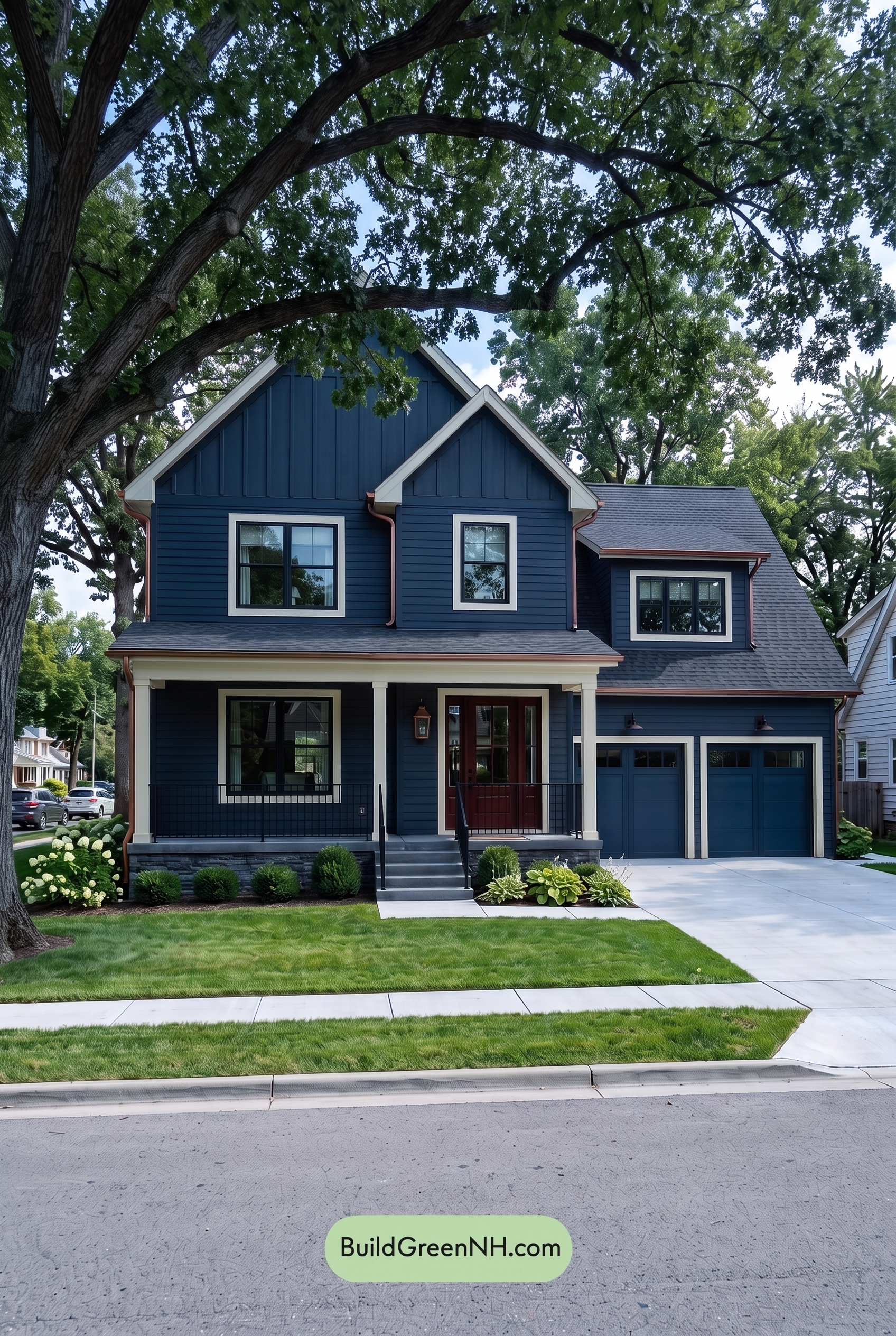 Dark Charcoal House Exterior Color Scheme: Midnight Copper - Shade