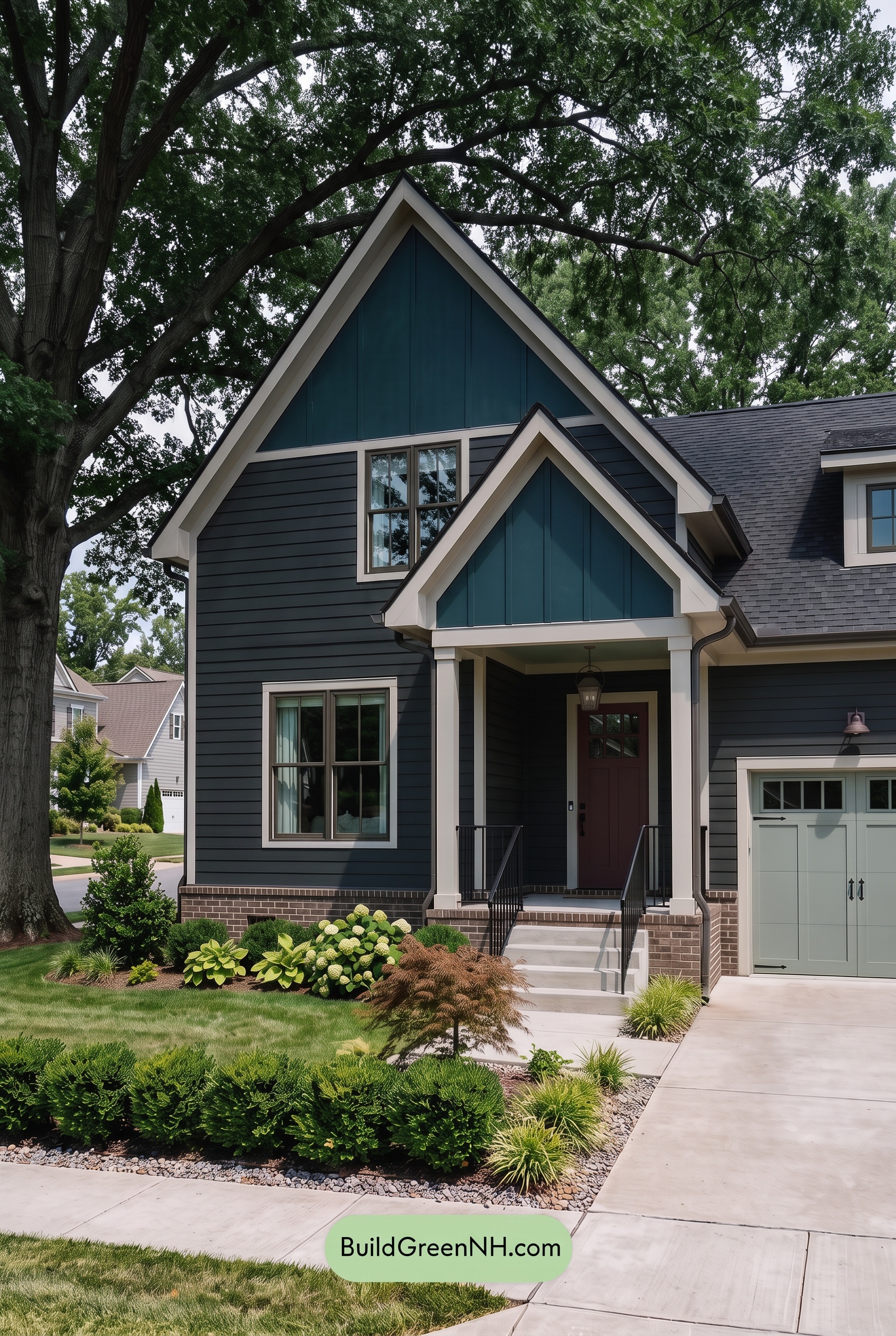Dark Charcoal House Exterior Color Scheme: Pine Shadow Welcome - Shade