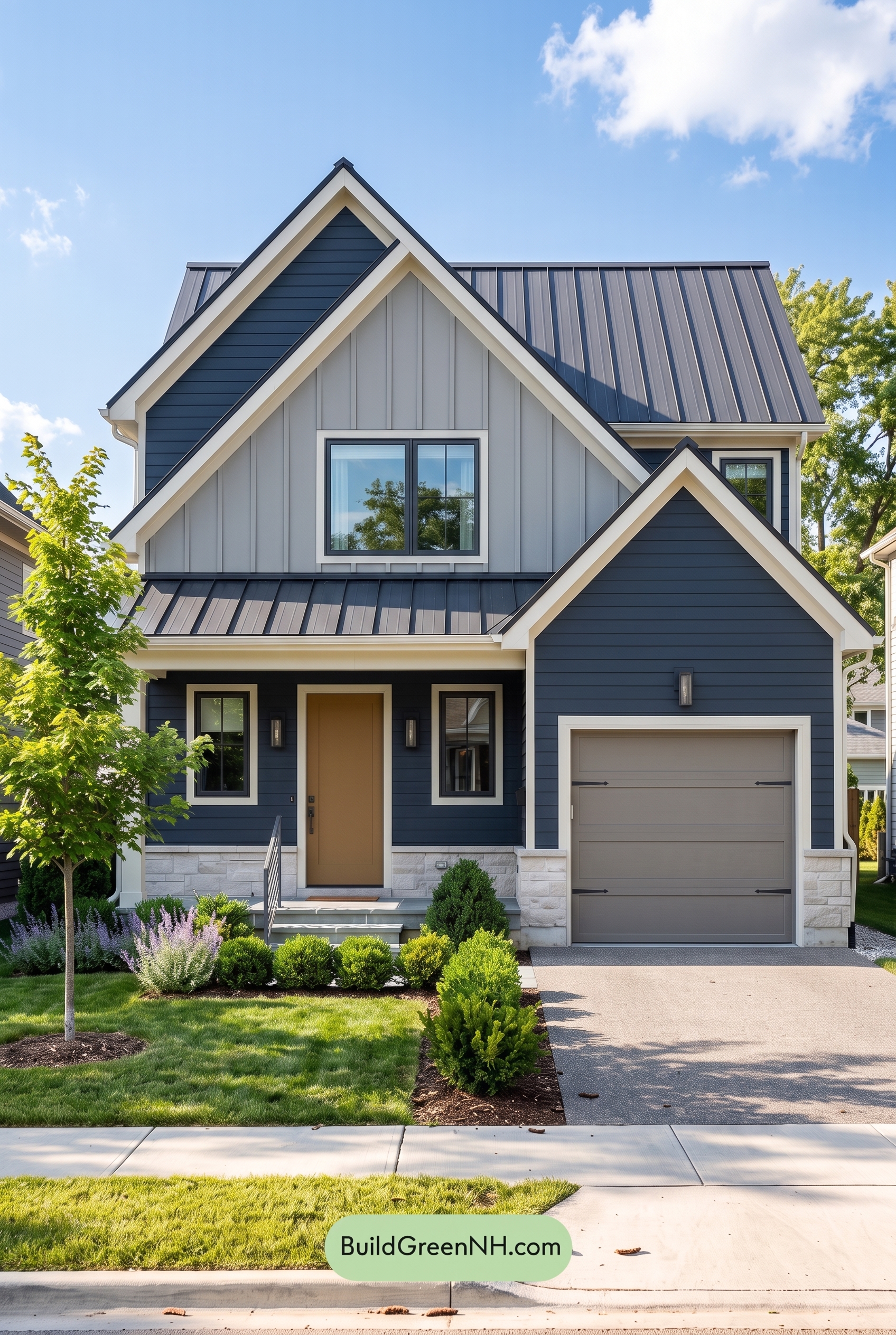 Dark Charcoal House Exterior Color Scheme: Slate Hearth