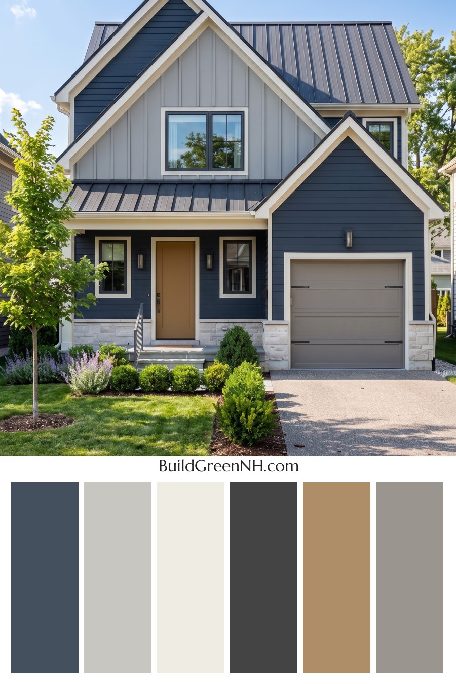 Dark Charcoal House Exterior Color Scheme: Slate Hearth