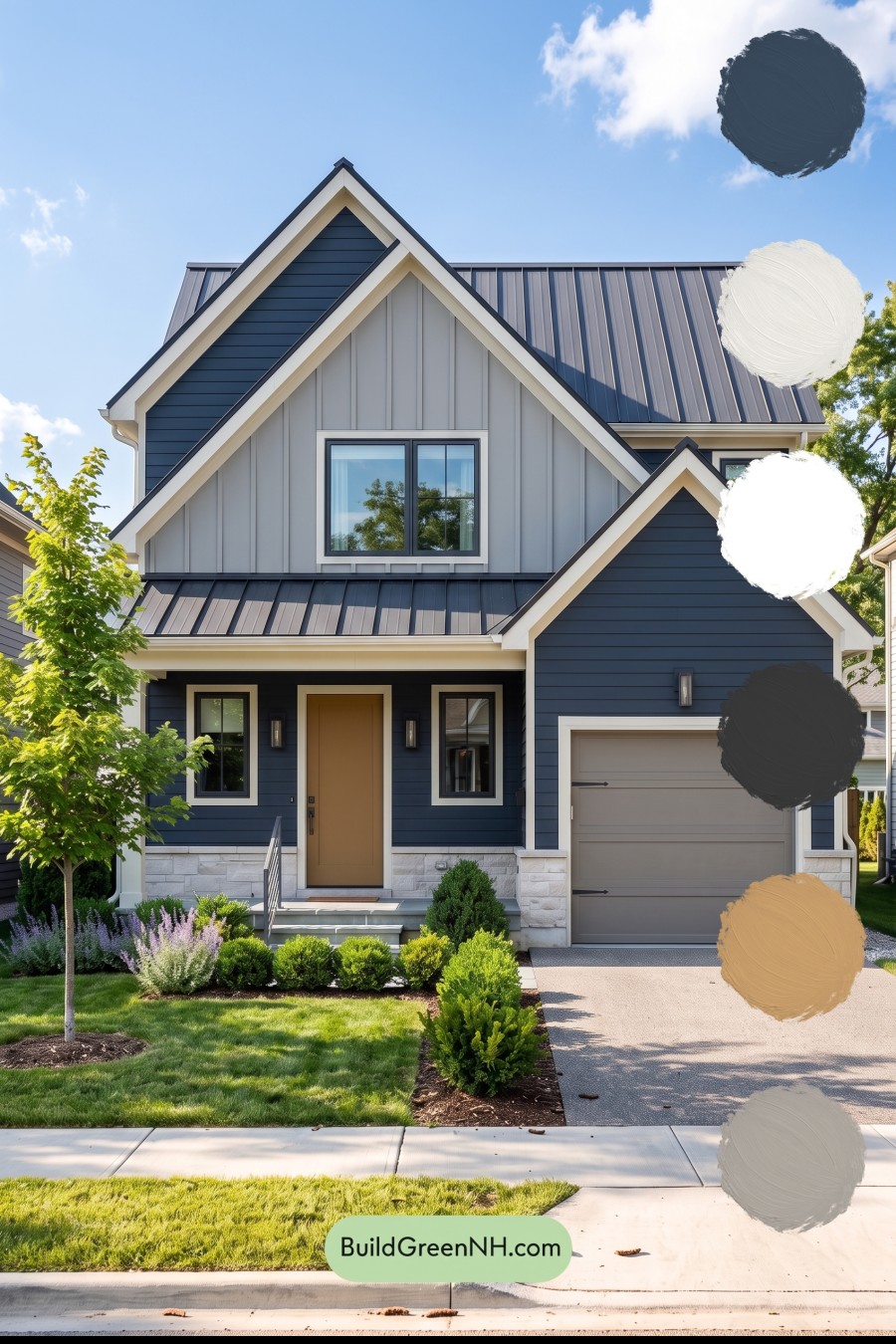 Dark Charcoal House Exterior Color Scheme: Slate Hearth