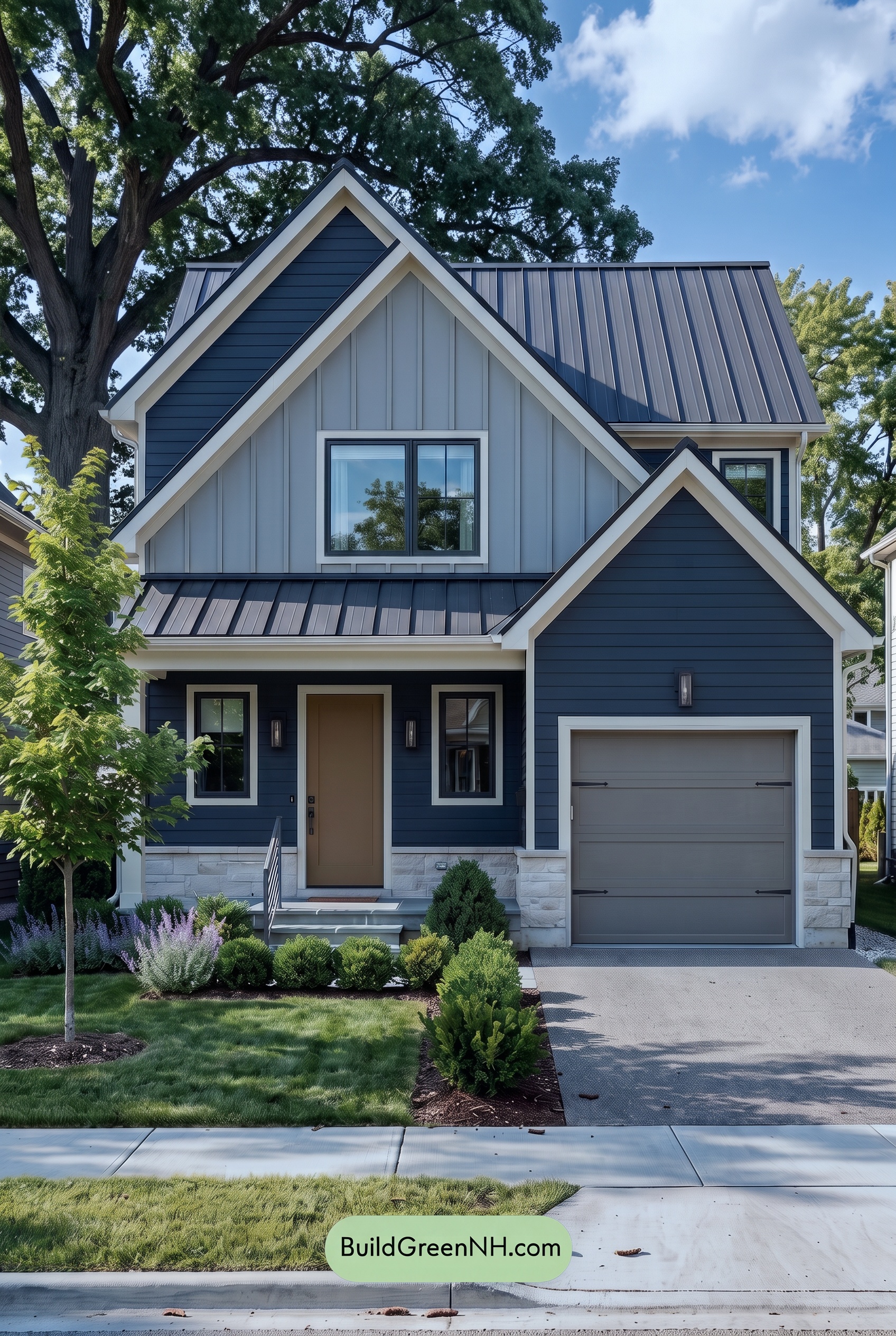Dark Charcoal House Exterior Color Scheme: Slate Hearth - Shade